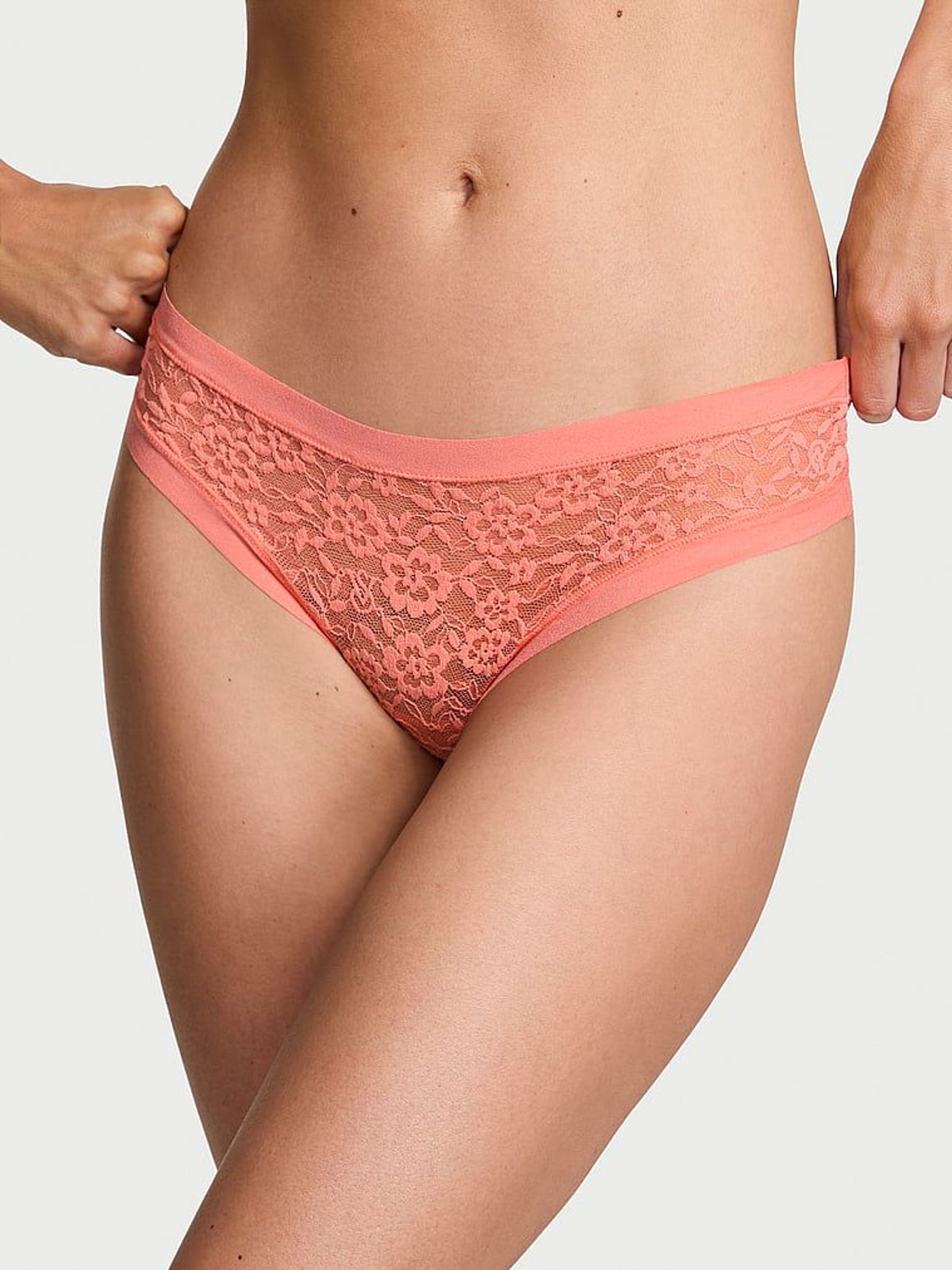 Coral Ribbon Orange Thong Knickers (AM6850) | €10.50