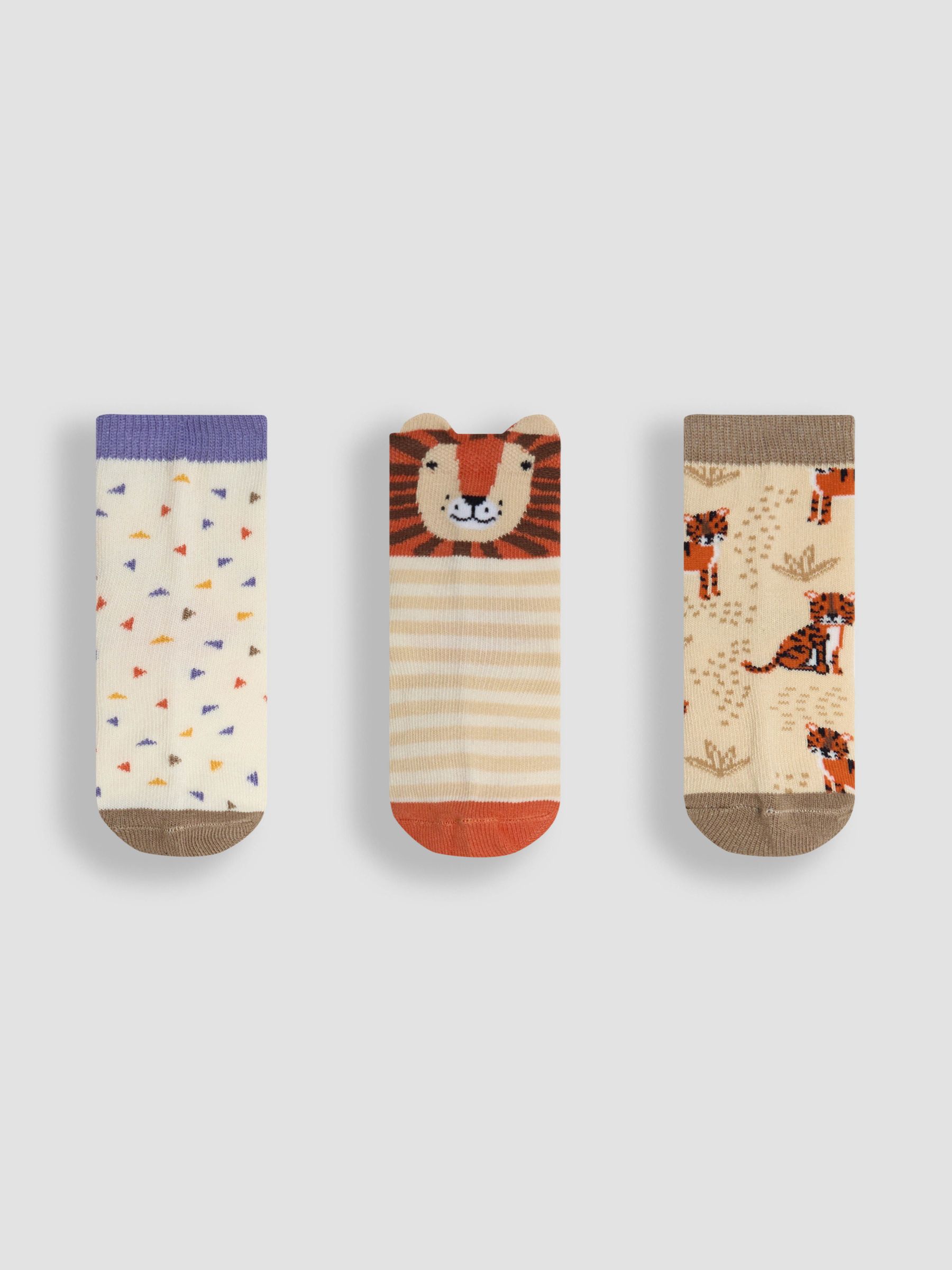 Orange Printed Socks 3 Pack (AM7709) | $16