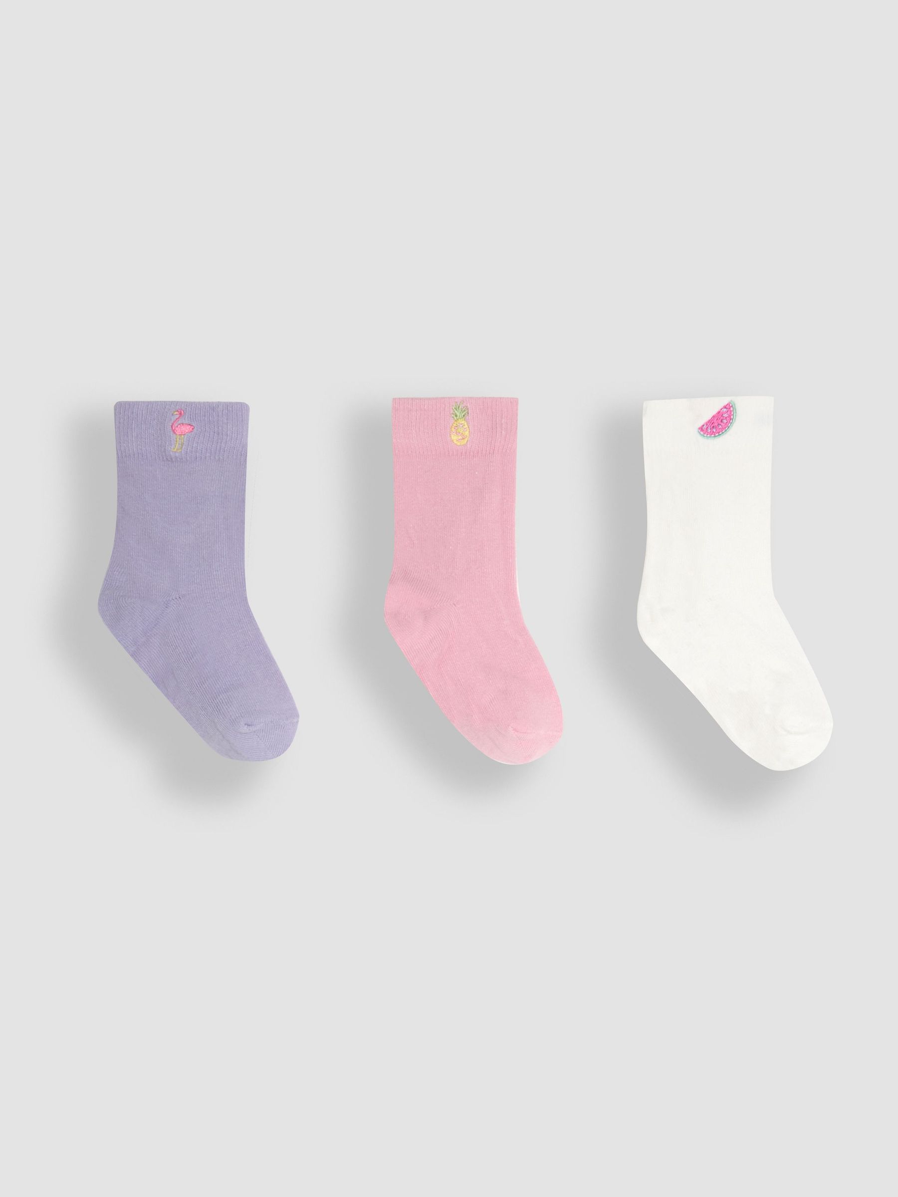 Pink Printed Socks 3 Pack (AM7721) | $16
