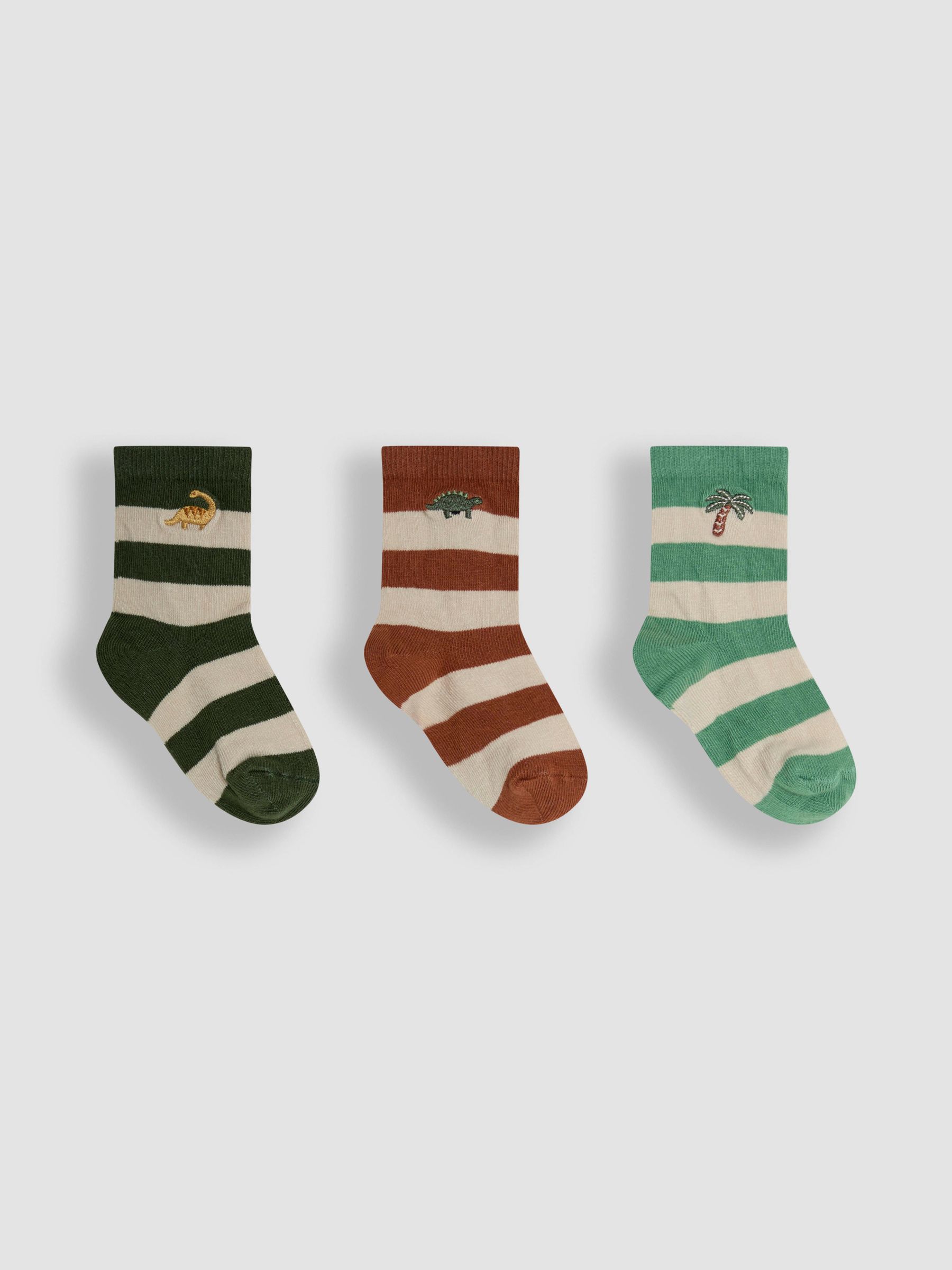 Green Printed Socks 3 Pack (AM7739) | $16