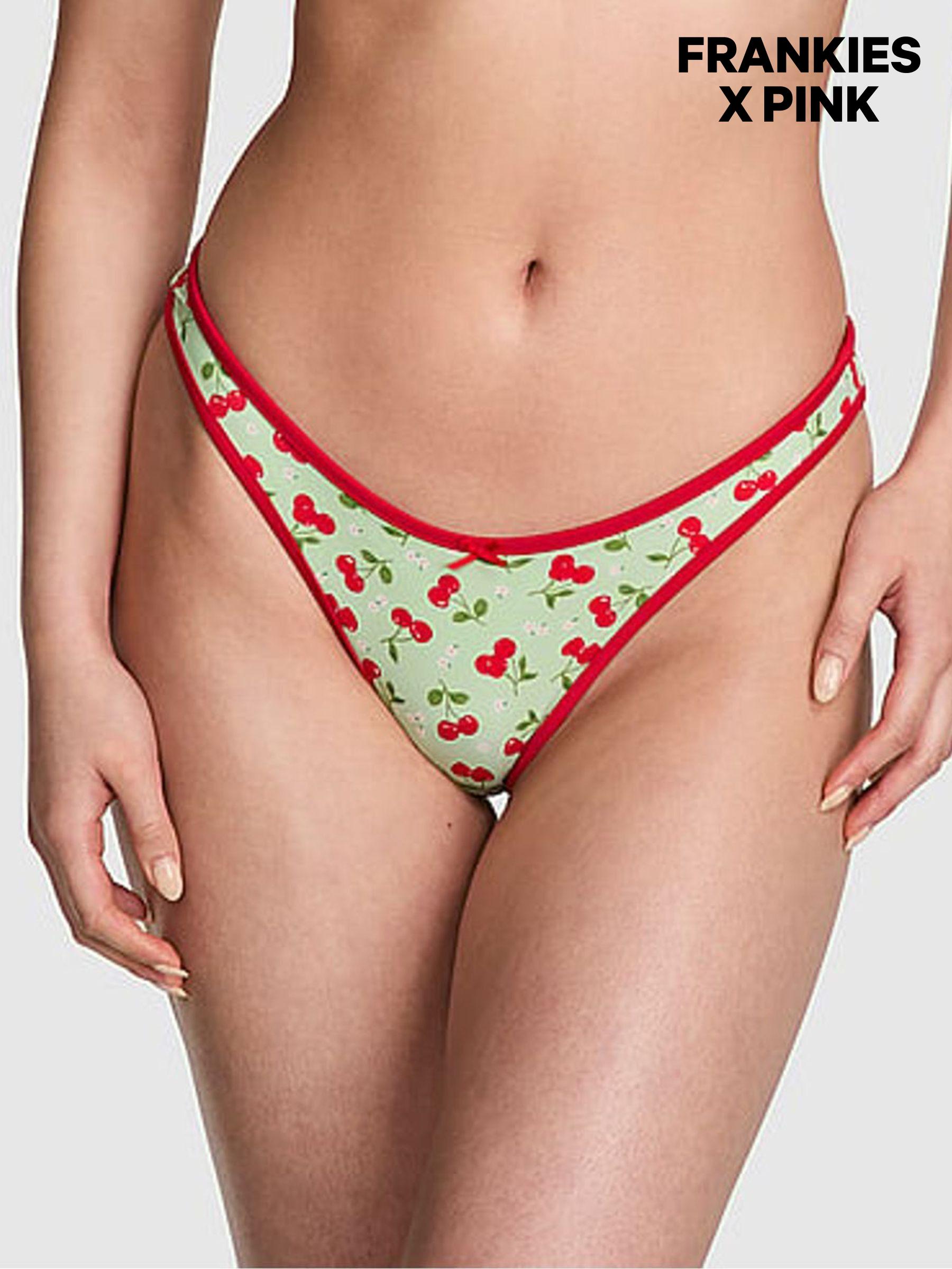 Cherry Hearts Green Golden Hour Cheeky Bikini Bottoms (AM7898) | €39