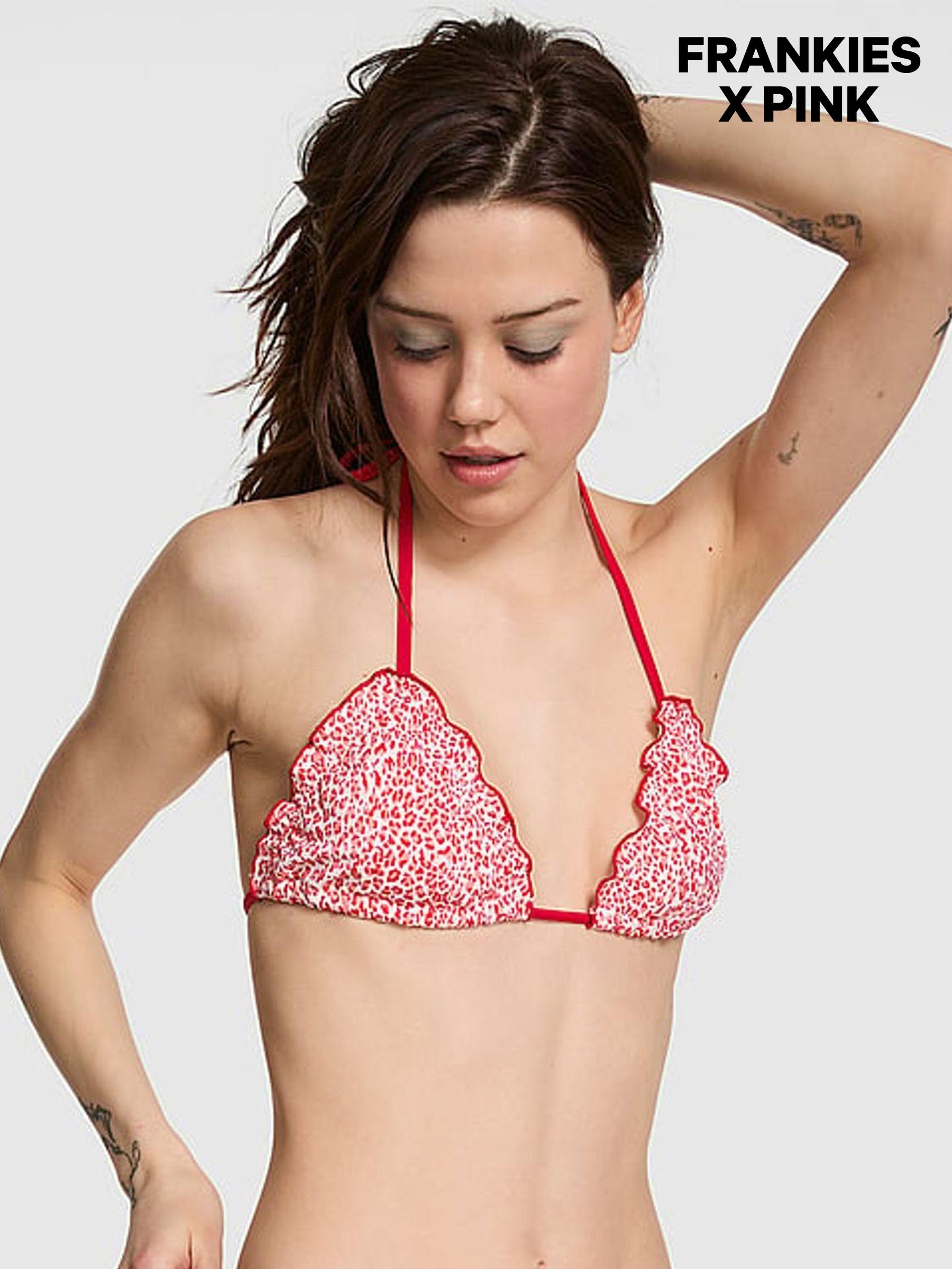 Red Leopard Reign Triangle Bikini Top (AM9470) | €39