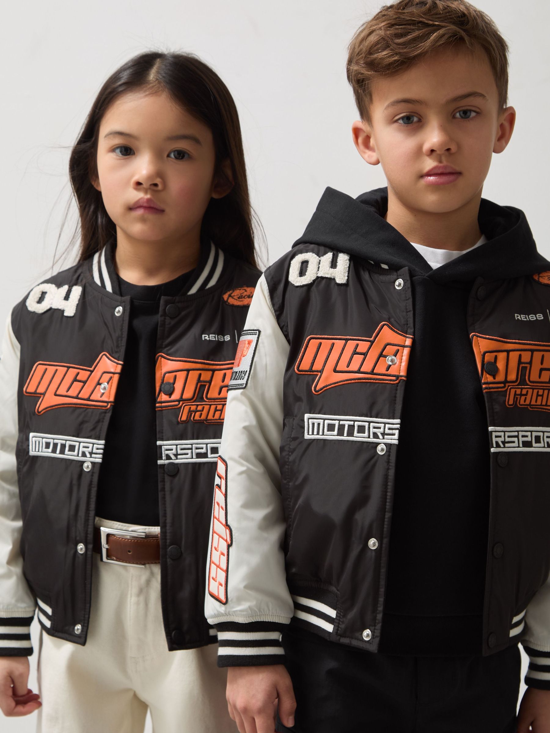 3-9 yrs McLaren F1 Team Bomber Jacket Unisex Fit in Black/Off White (AN1735) | €125