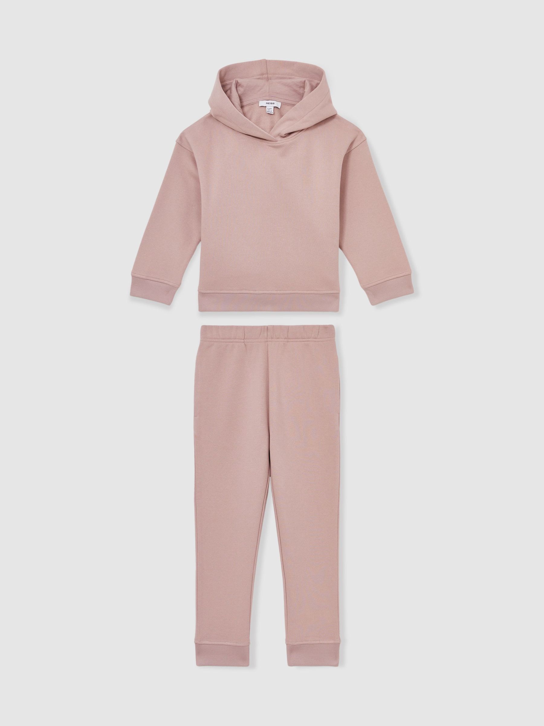 Cotton-Blend Hoodie And Joggers Set in Mink (AN4940) | US$65