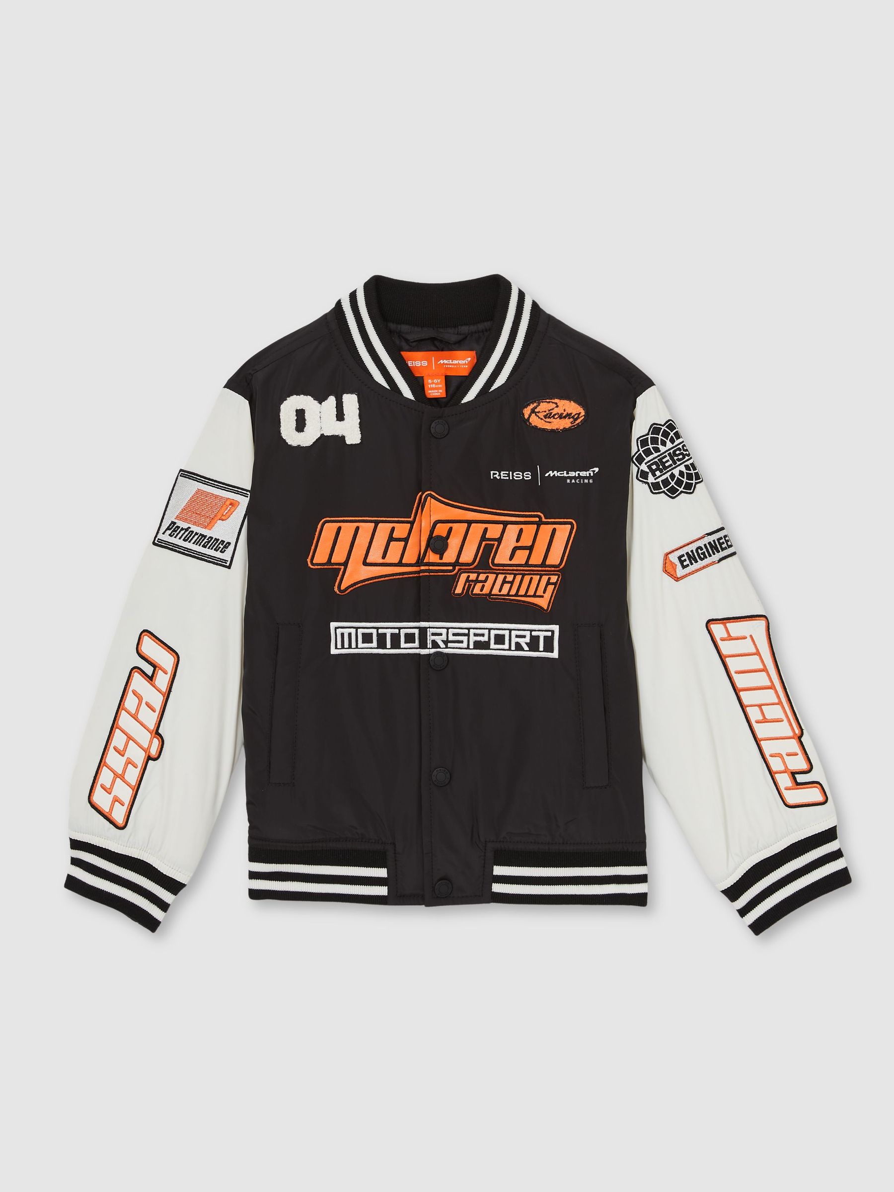13-14 yrs McLaren F1 Team Bomber Jacket Unisex Fit in Black/Off White (AN4949) | US$155