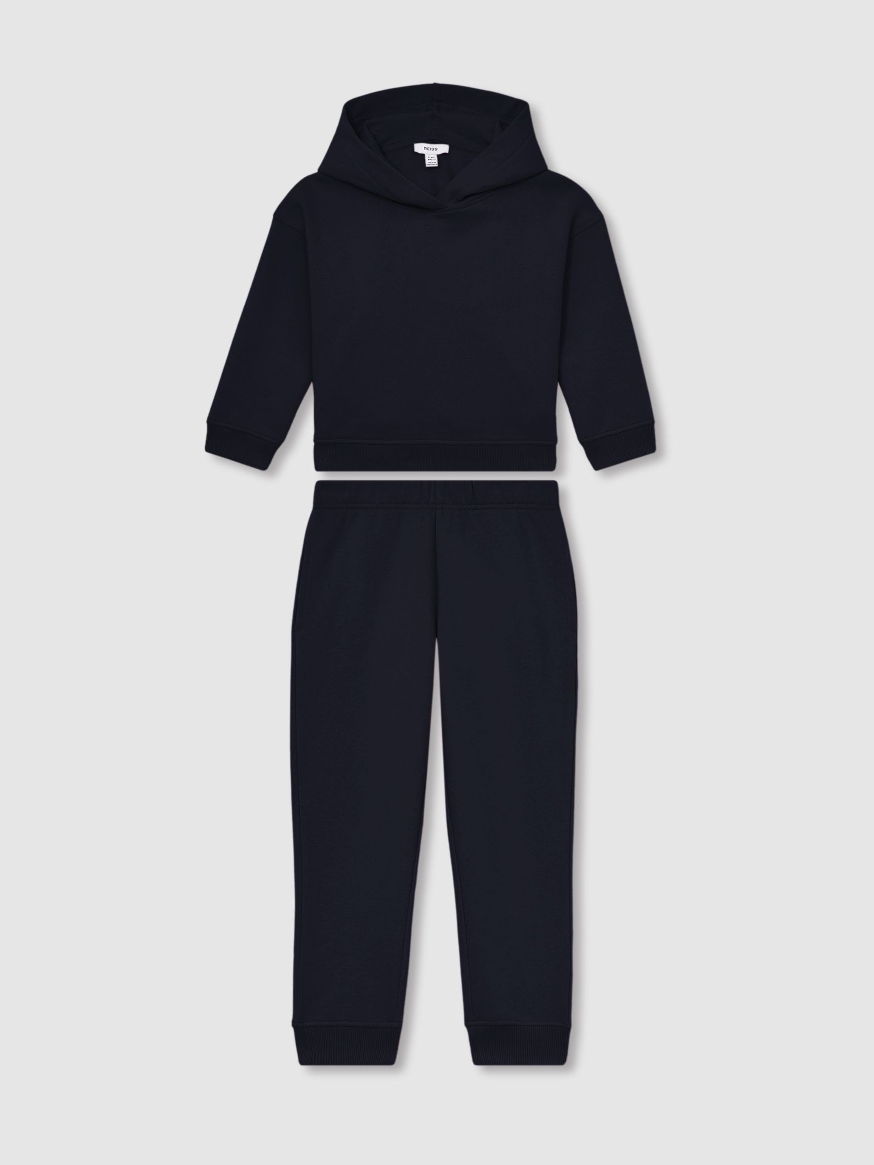 Cotton-Blend Hoodie And Joggers Set in Navy (AN4964) | US$60