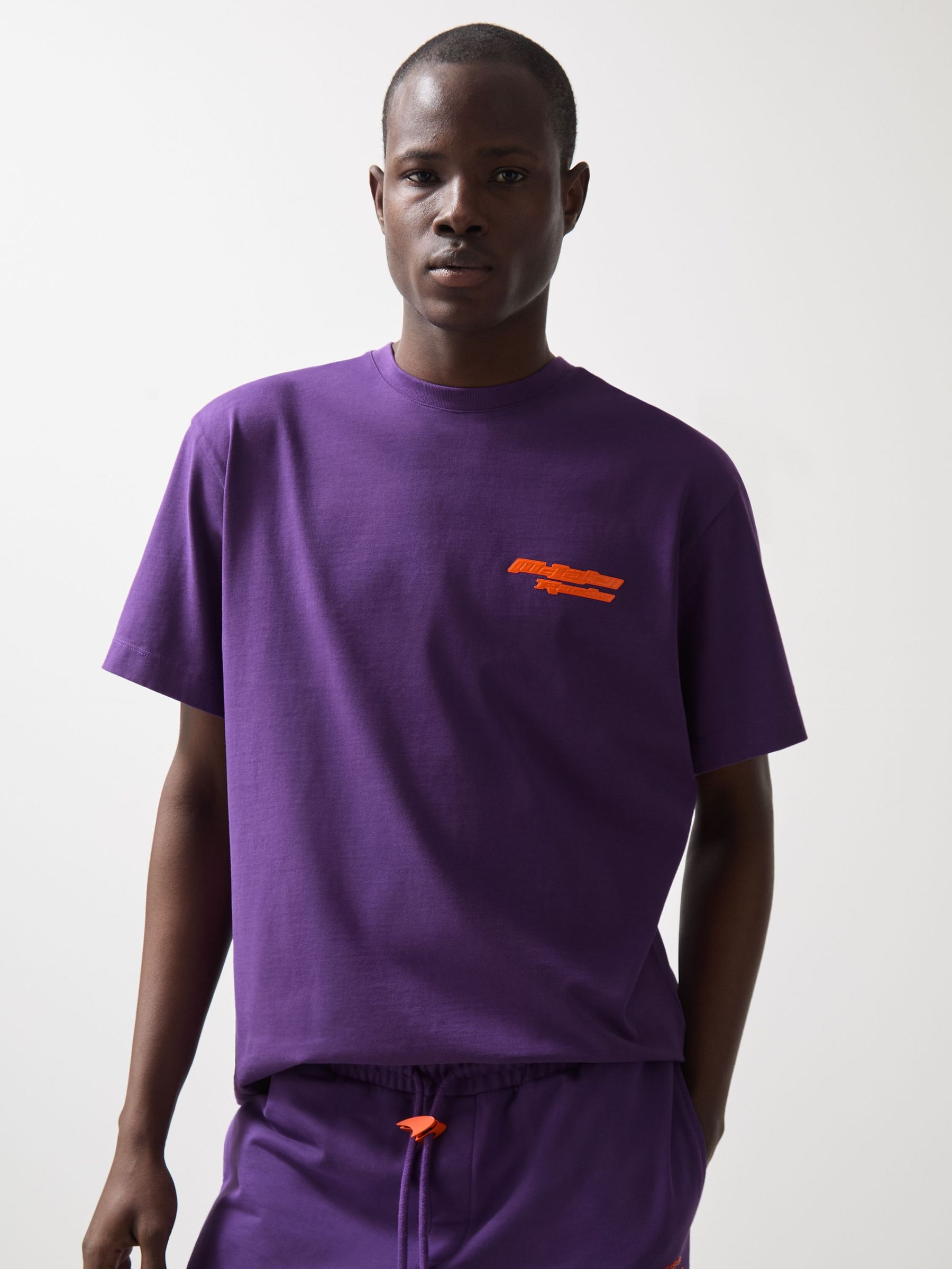McLaren F1 Team Oversize Logo T-Shirt Unisex Fit in Purple (AN4981) | US$145