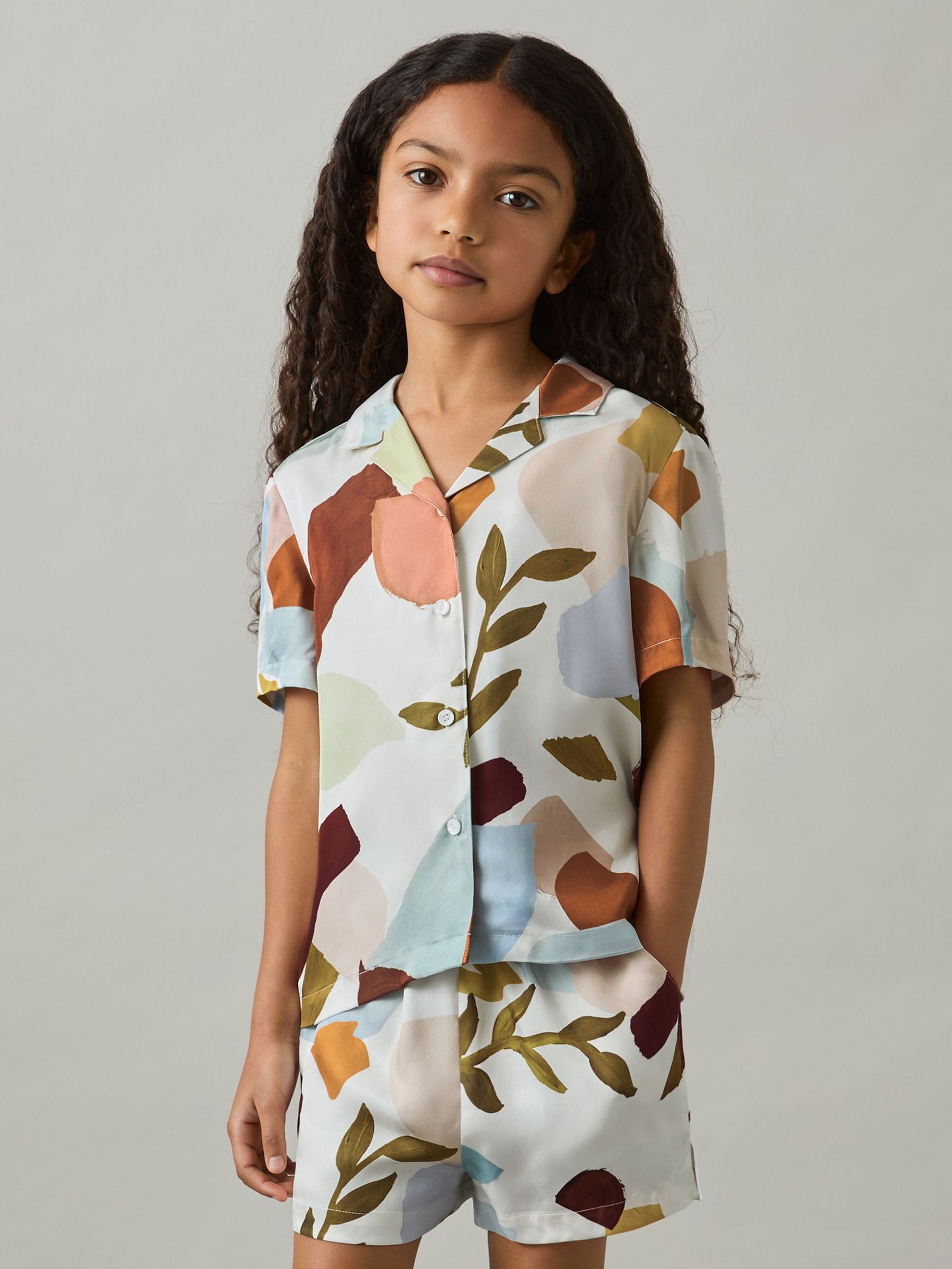 4-9 yrs Printed Cuban Collar Shirt in Multi (AN4987) | US$65