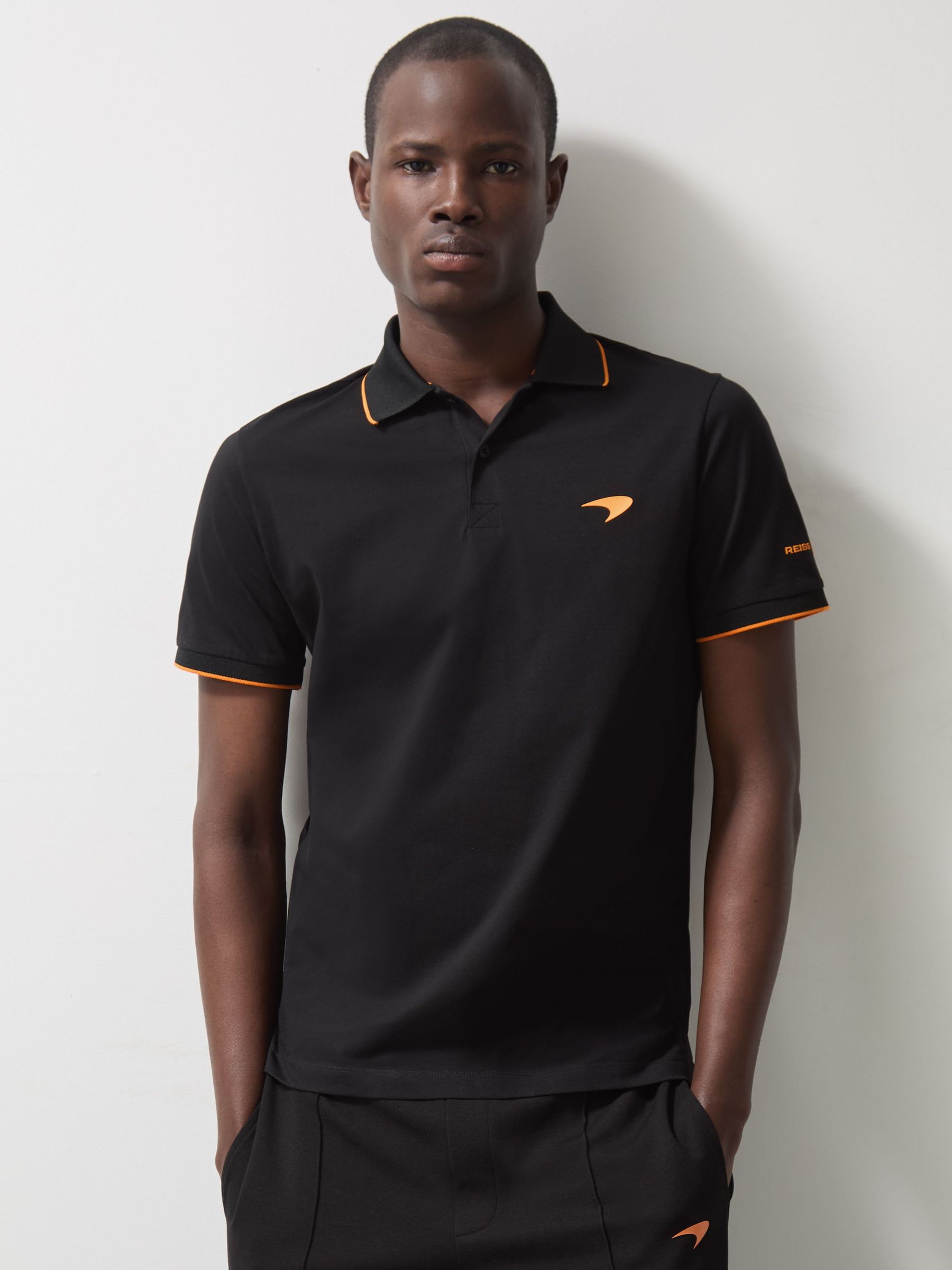 McLaren F1 Team Cotton Polo Shirt in Black (AN5003) | US$125
