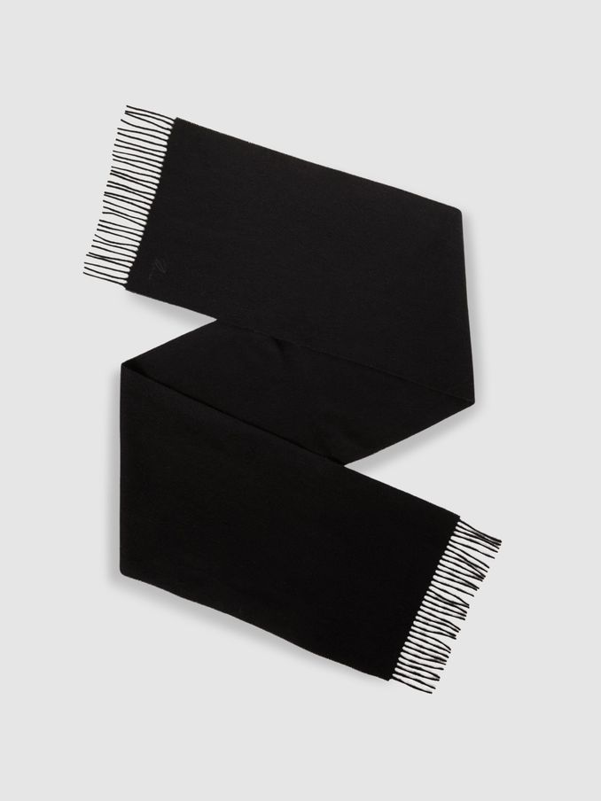 Wool and Cashmere Scarf in Black (AN5803) | €85