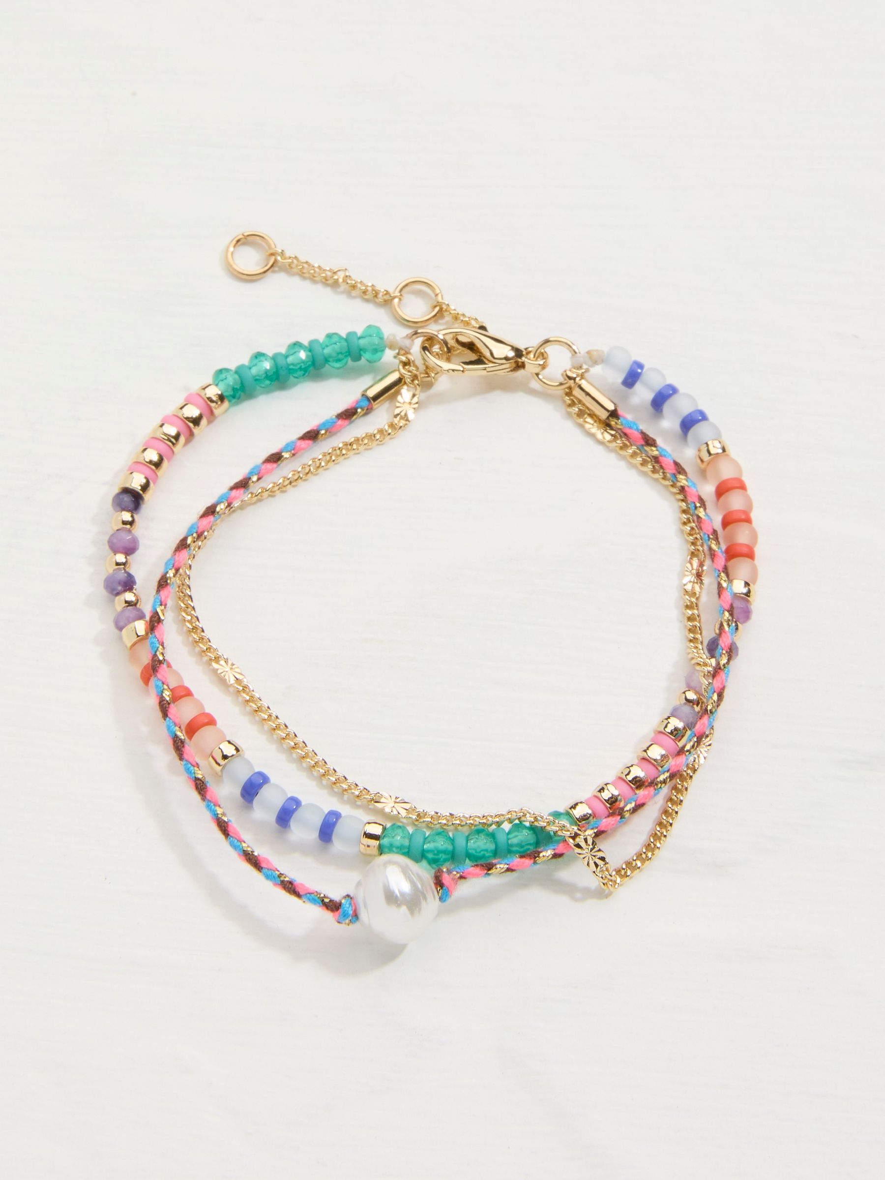 Multi Multi Strand Beaded Adjustable Bracelet (AN5918) | €19