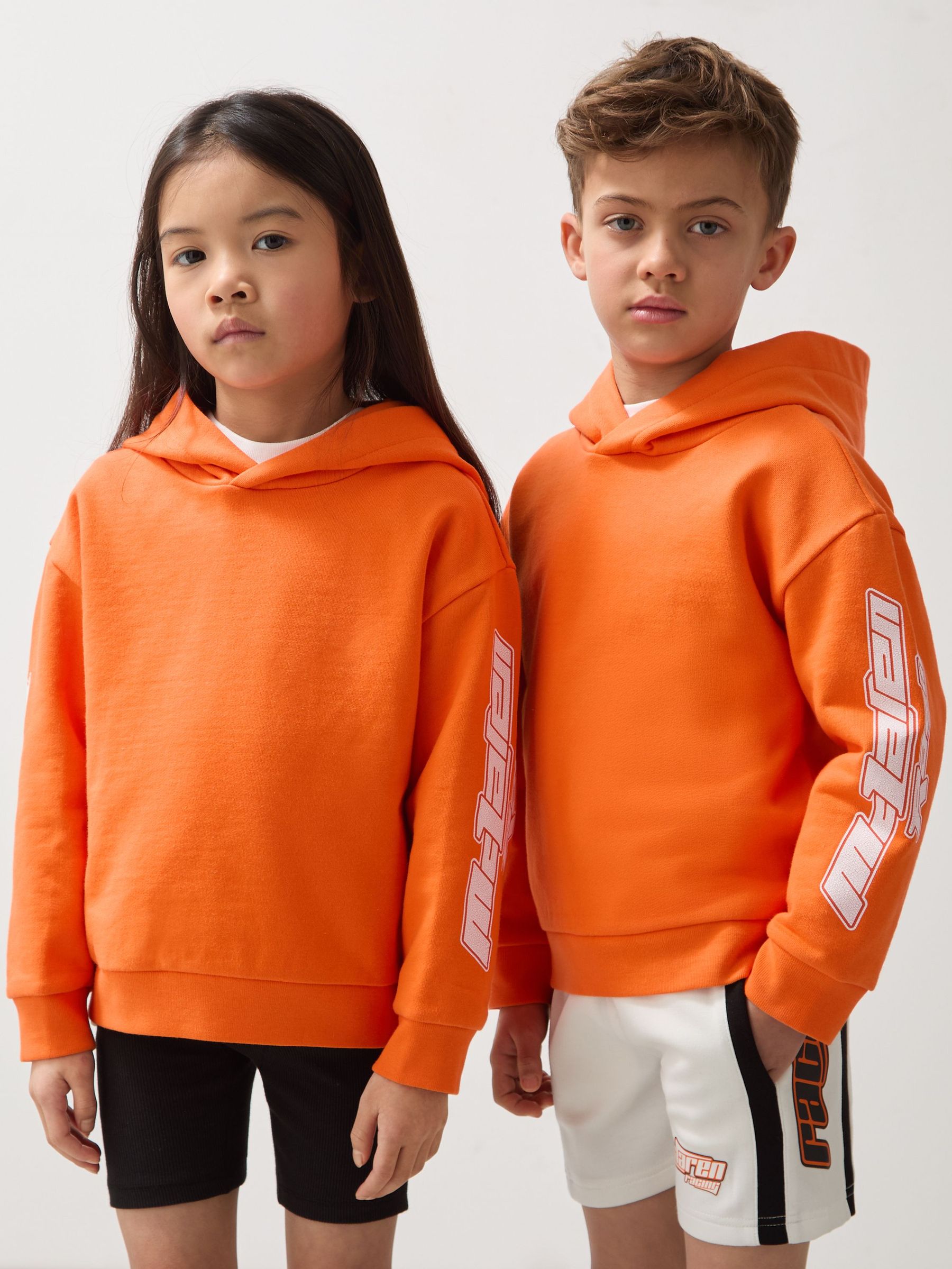 3-9 yrs McLaren F1 Team Cotton Logo Hoodie Unisex Fit in Orange (AP0286) | €60