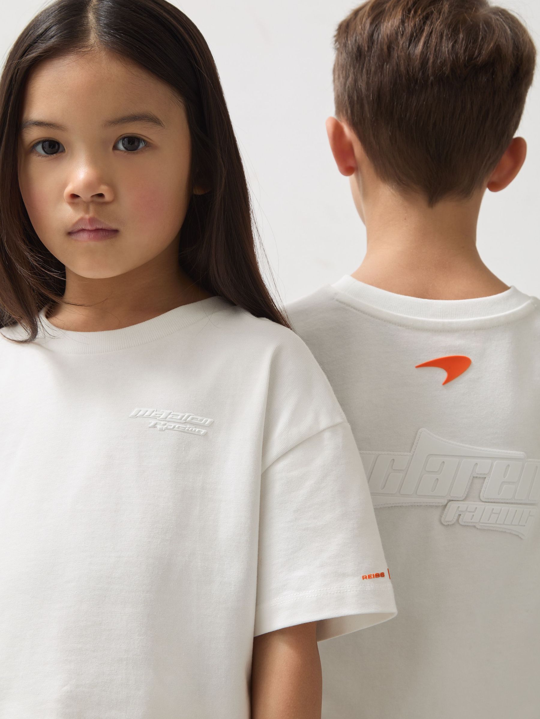 T-shirt oversize à logo unisexe McLaren F1 Team, blanc (3-9 ans) (AP0301) | 40 €