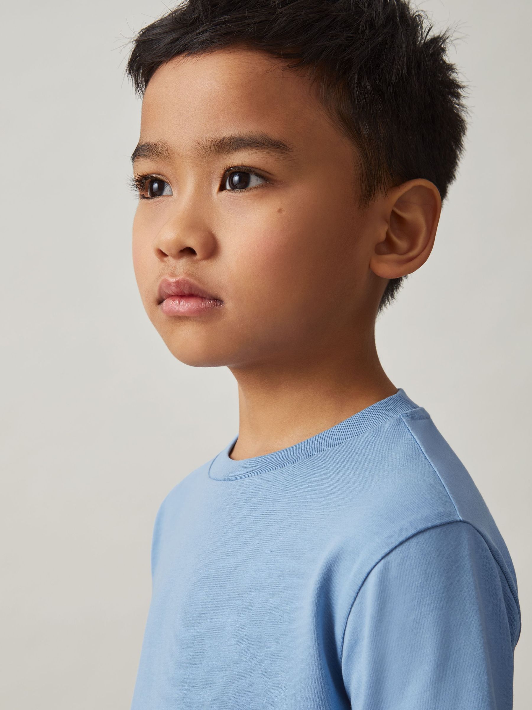 Crew-Neck T-Shirt in Dusty Blue (AP0344) | US$20