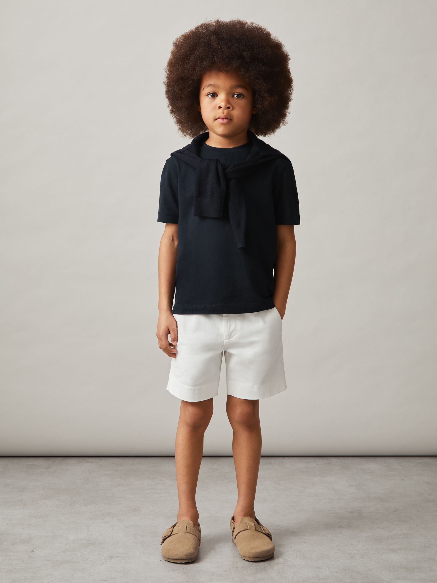Crew Neck T-Shirt in Navy (AP0368) | US$15