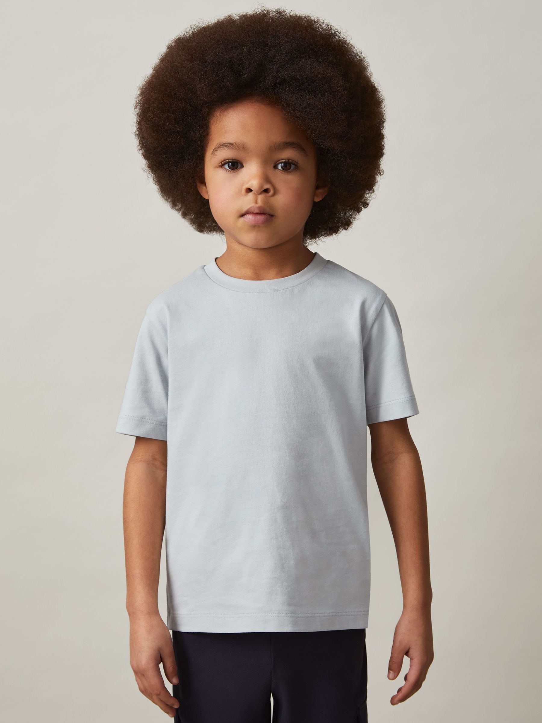 9-13 yrs Cotton Crew-Neck T-Shirt in Mint Blue (AP0395) | €15