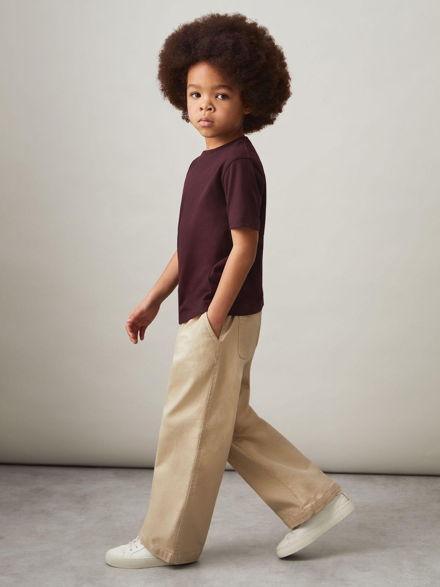 Crew Neck T-Shirt in Bordeaux (AP0404) | US$15