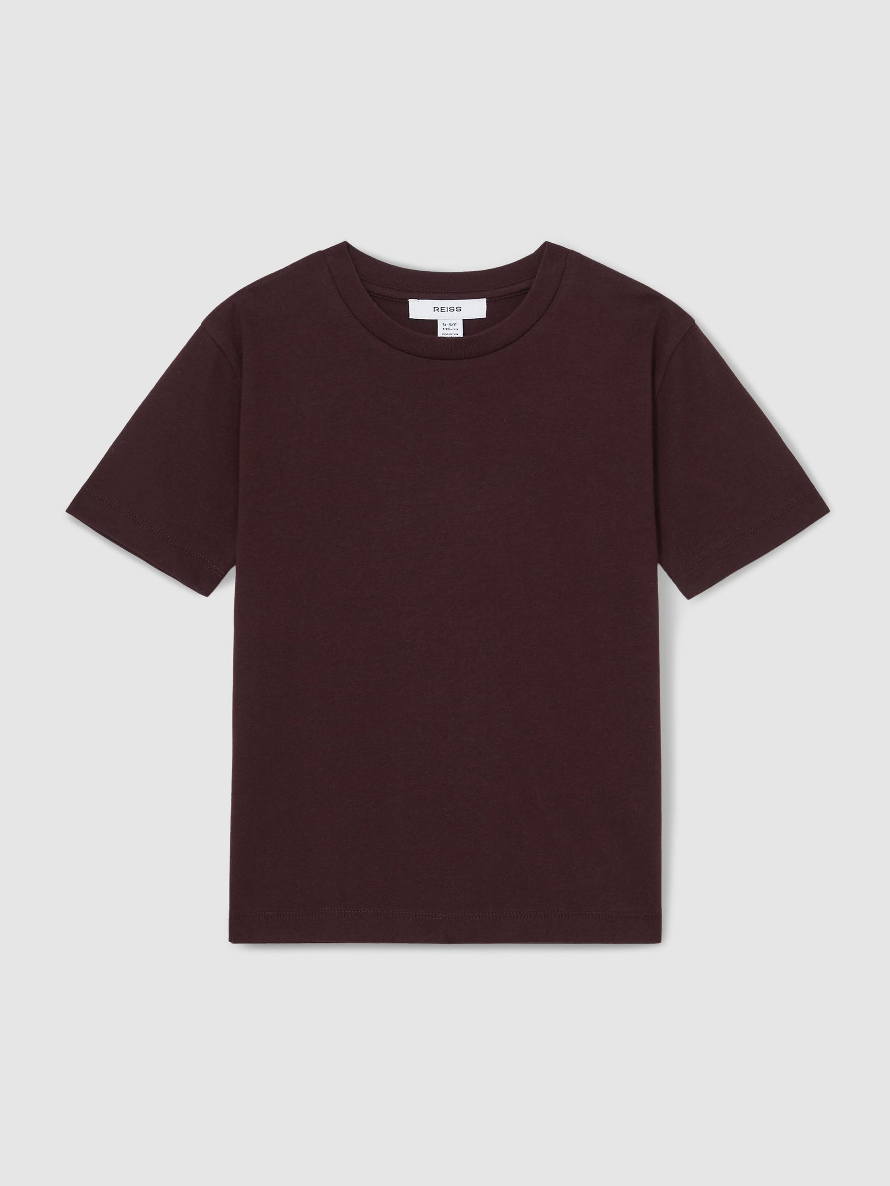 Crew-Neck T-Shirt in Bordeaux (AP0409) | US$20