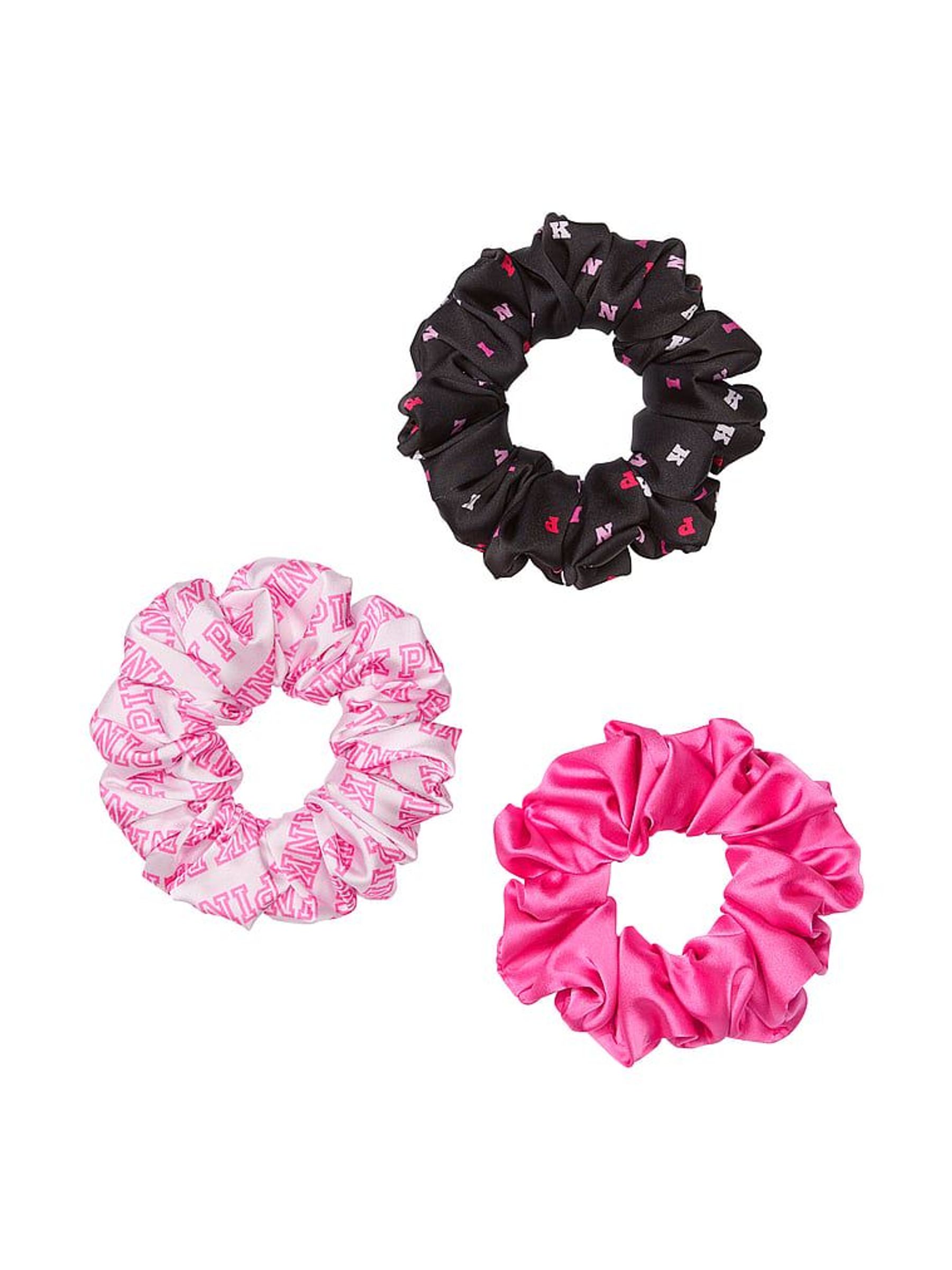 Pink and Black 3 Pack Scrunchie Set (AP0433) | €17