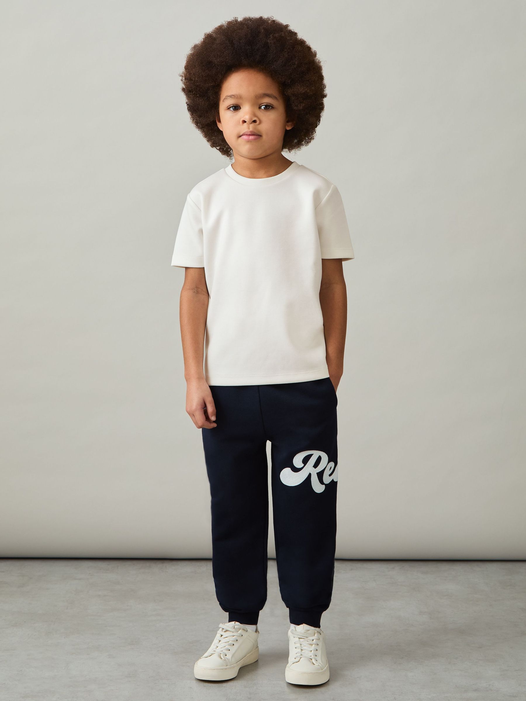 T-shirt à col ras du cou en jersey interlock 3-9 ans, blanc (AP1240) | 30 €