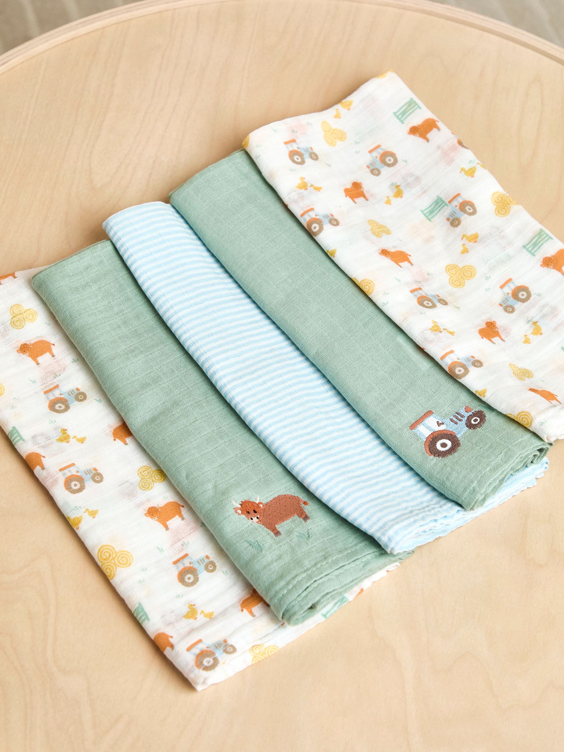 5-Pack Embroidered Muslins (AP4218) | $31
