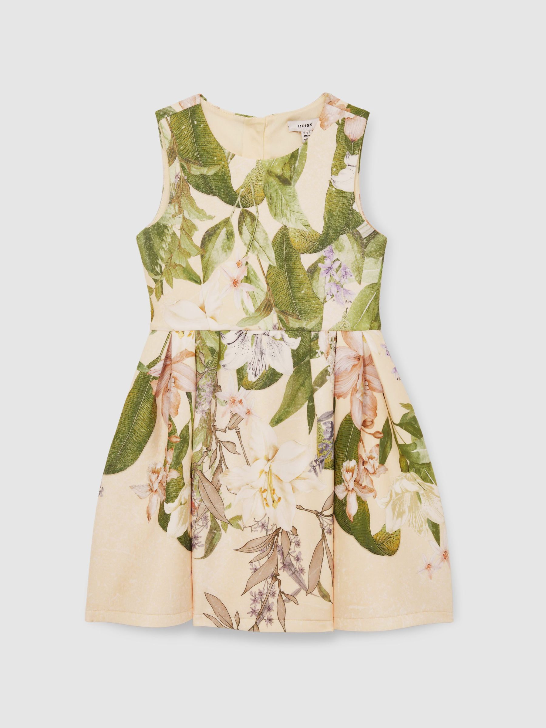 13-14 yrs Floral Scuba Sleeveless Dress in Pink Print (AP4327) | US$85