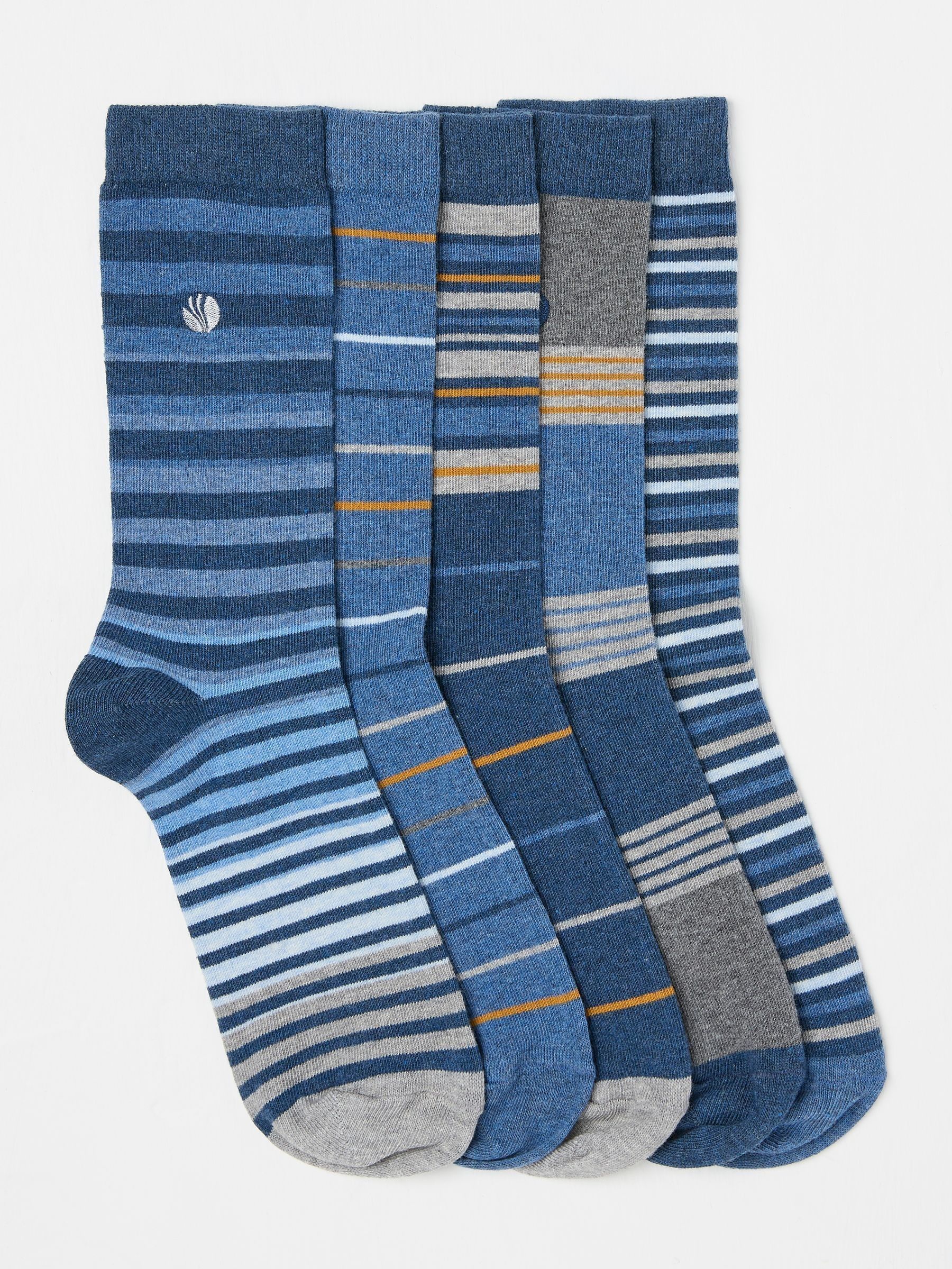 Multi 5 Pairs of Striped Socks (AP4608) | $30