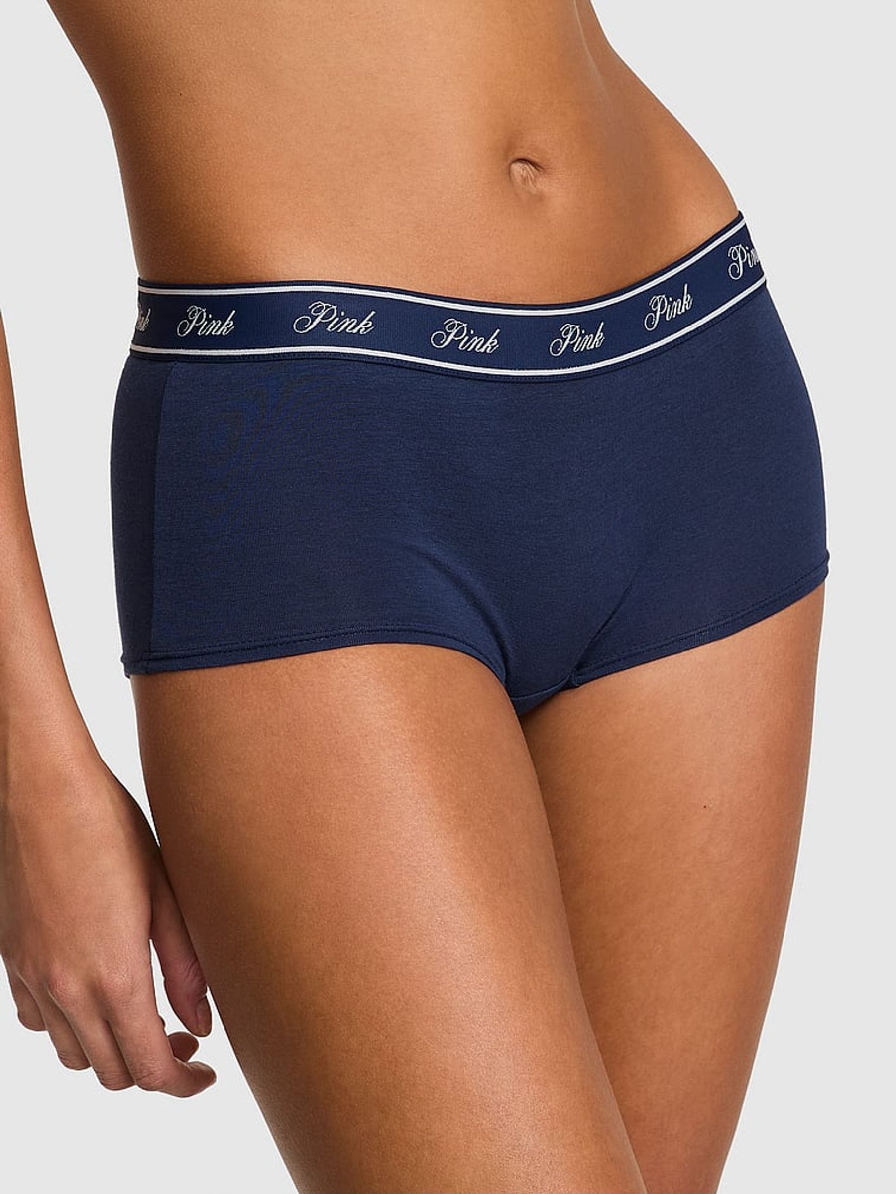 Midnight Navy Blue Short Cotton Logo Knickers (AP6176) | €10.50