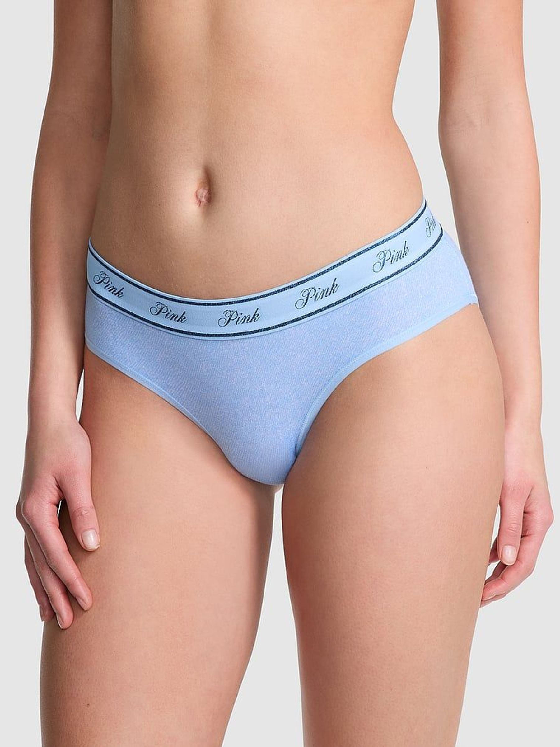 Light Blue Denim Print Hipster Cotton Logo Knickers (AP6178) | €10.50