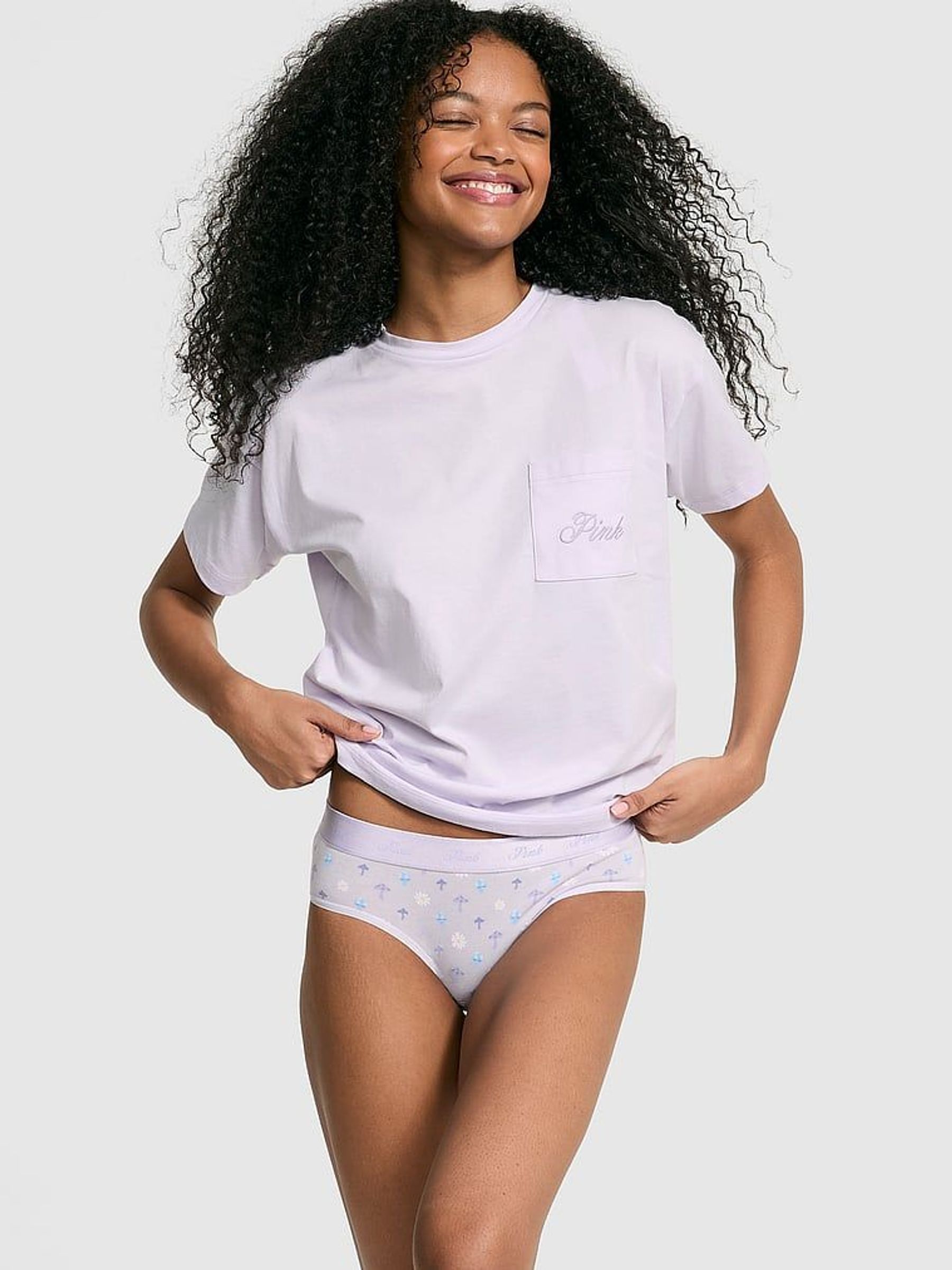 Purple Whisper Cotton Pyjama T-Shirt (AP6193) | €22