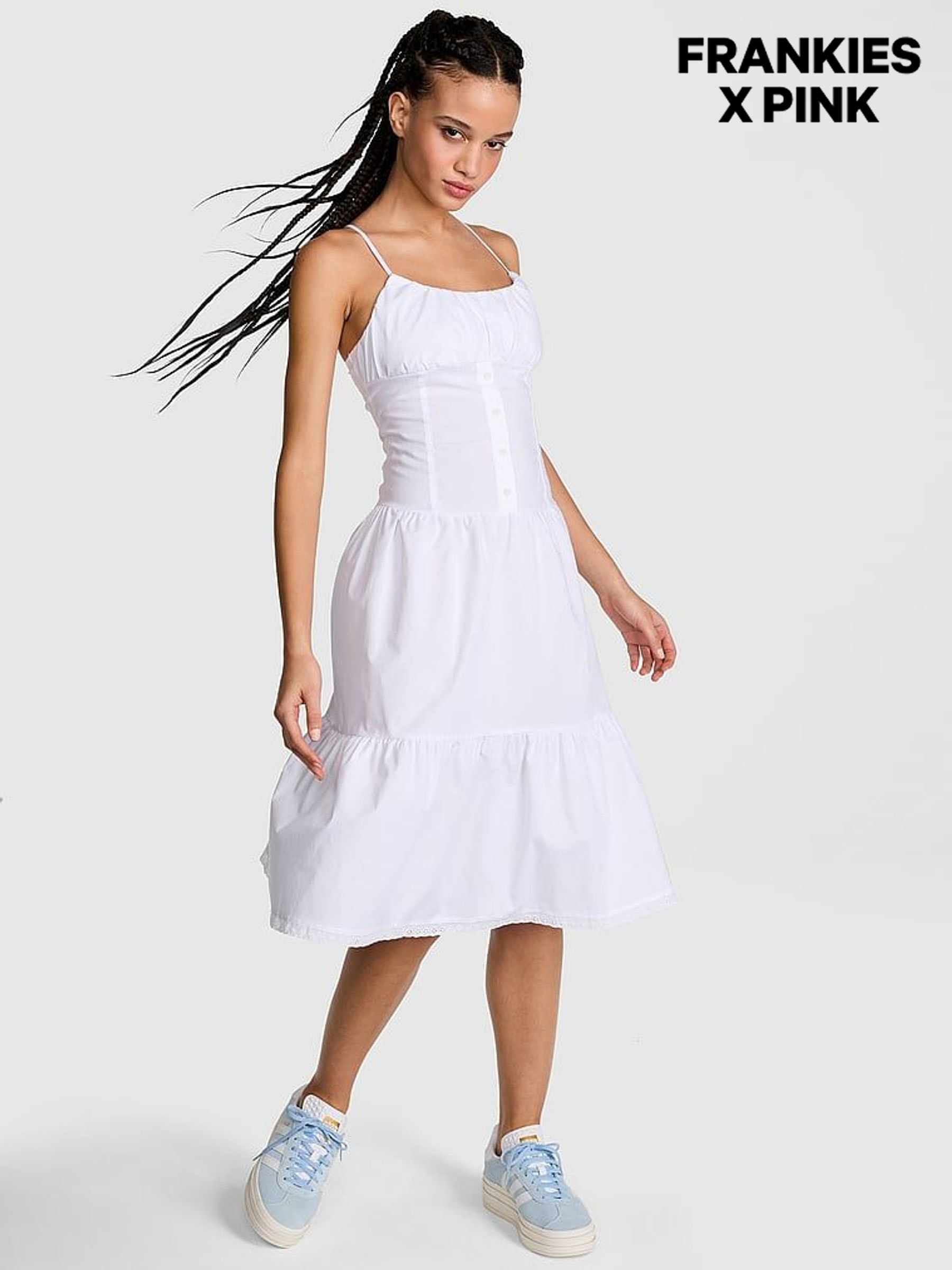 Bright White Prarie Poplin Midi Dress (AP6196) | €63