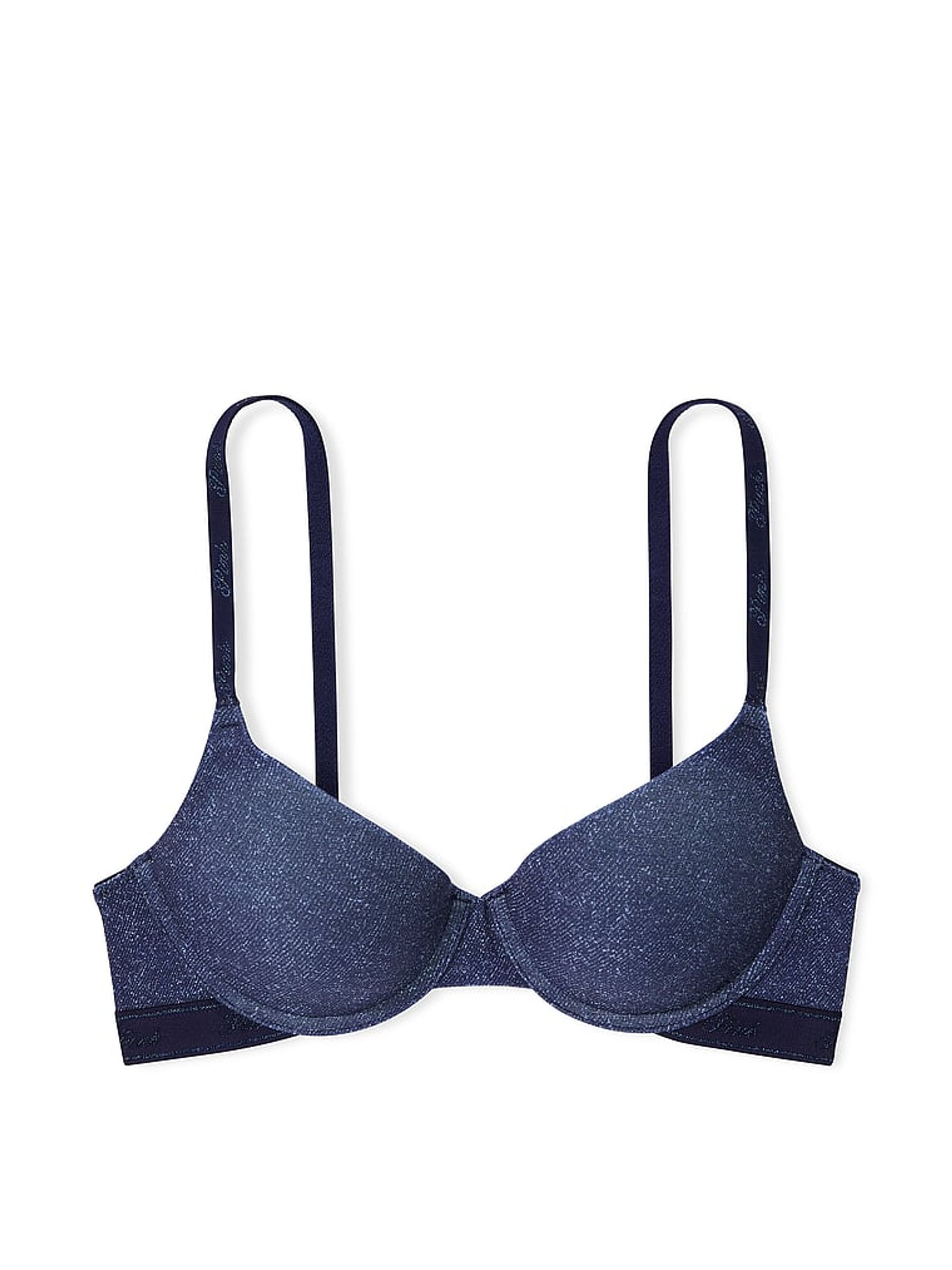 Dark Blue Denim Print T Shirt Bra (AP6199) | €33