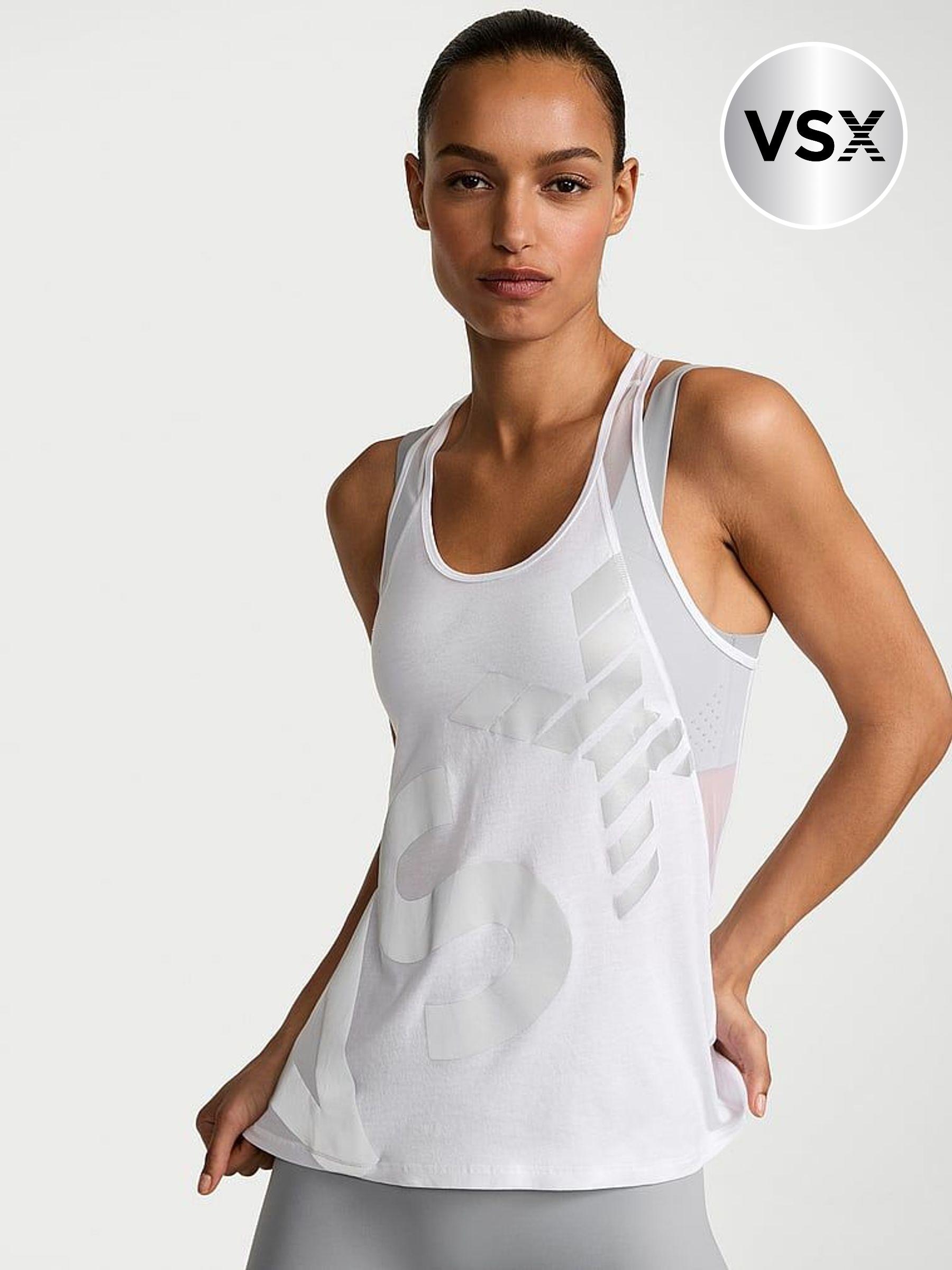 Graphic White Racerback Mesh Tank Top (AP6213) | €33