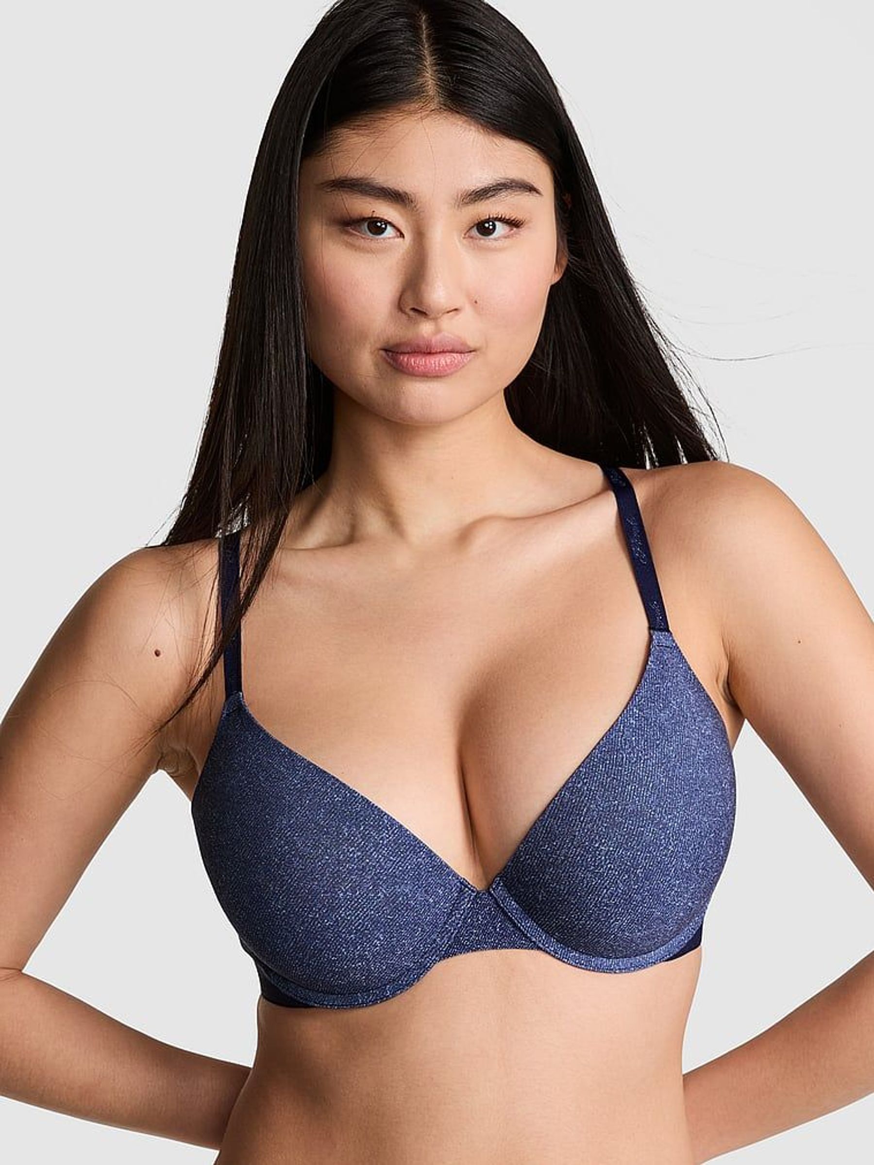 Dark Blue Denim Print Push Up Push Up Bra (AP6221) | €33