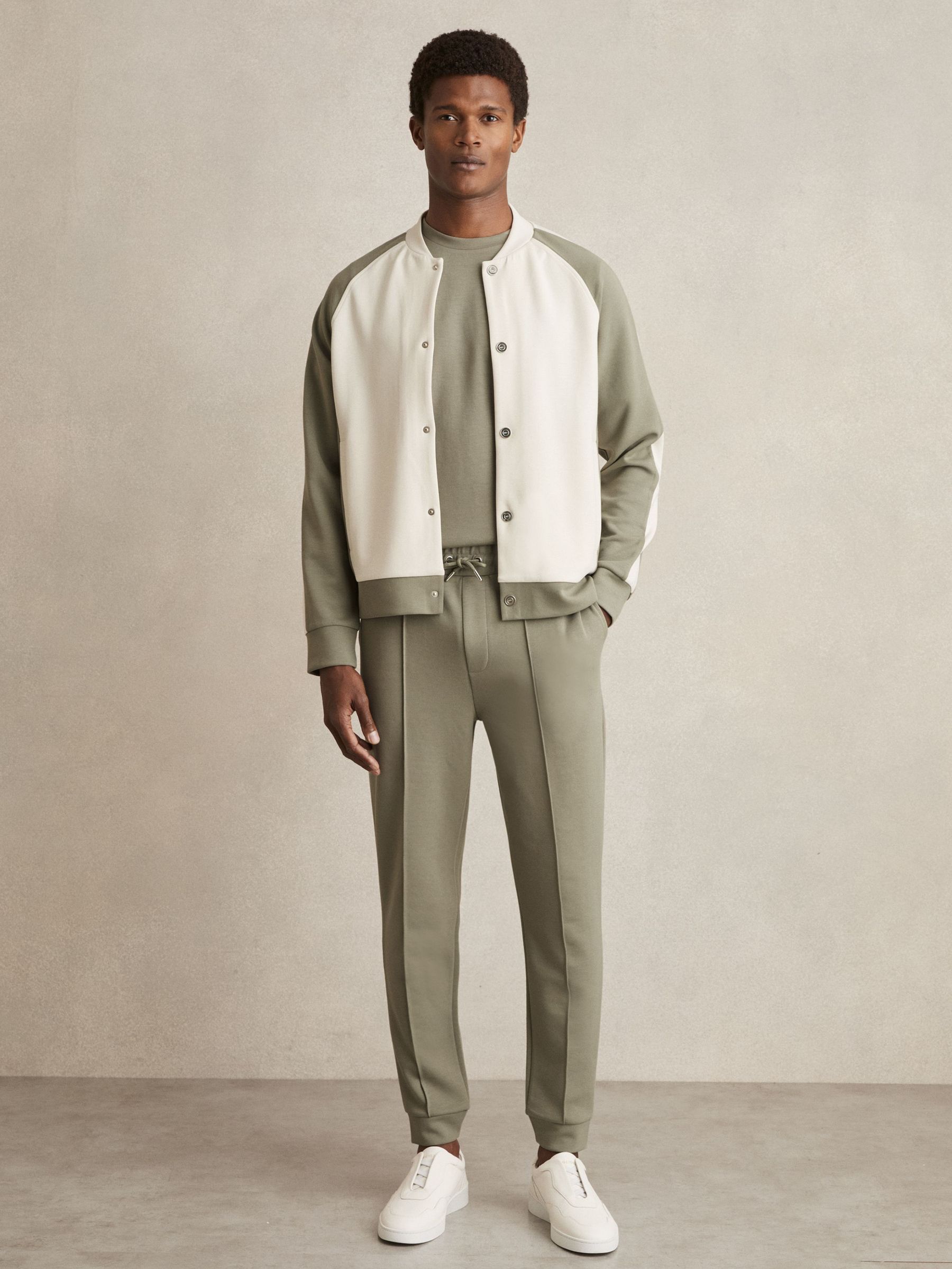 Drawstring Jersey Joggers in Sage (AP6322) | €140