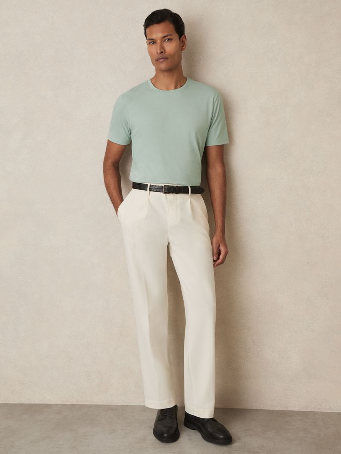 Crew Neck T-Shirt in Mint Green (AP6330) | US$45