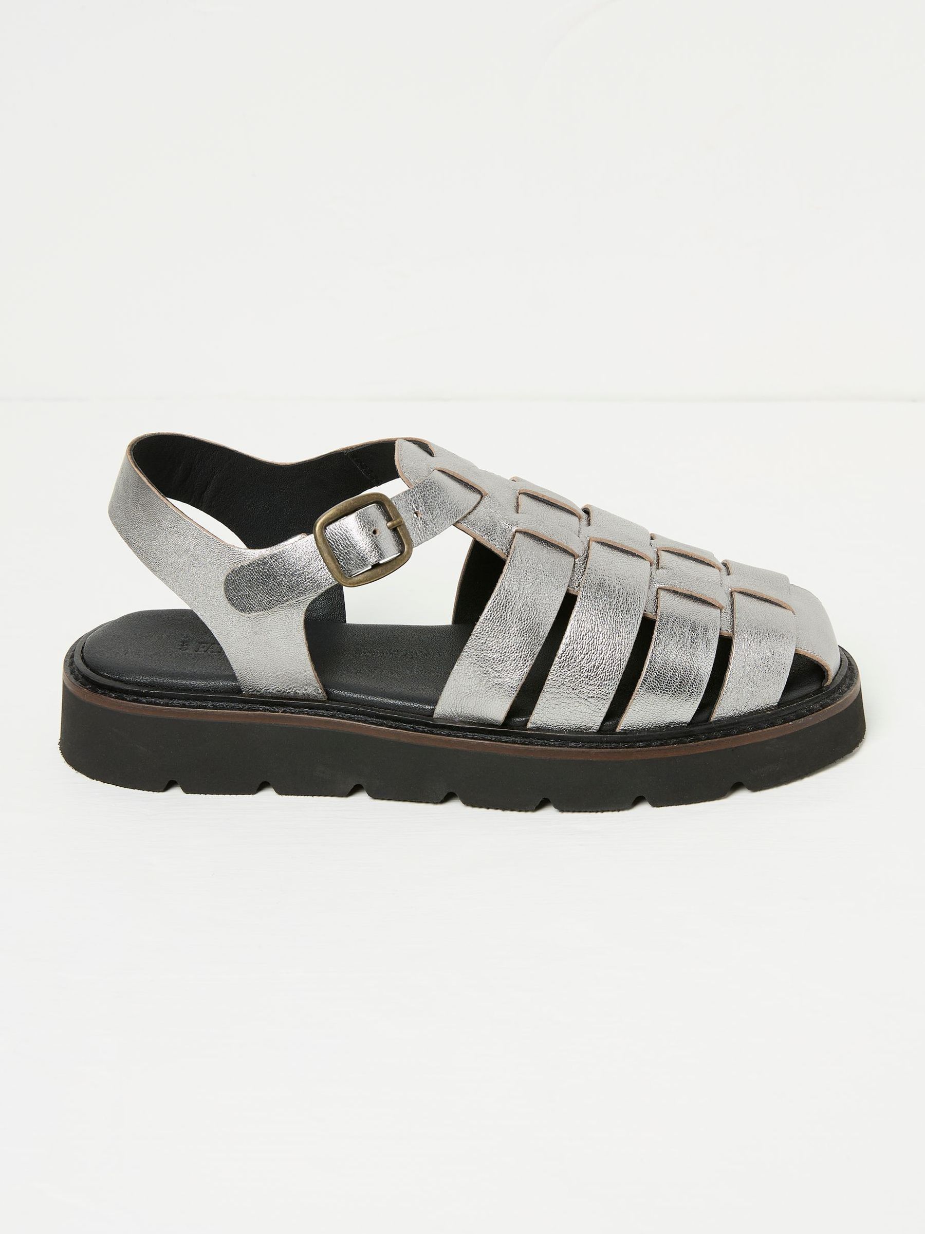 Silver Elodie Fisherman Sandals (AP6868) | $113