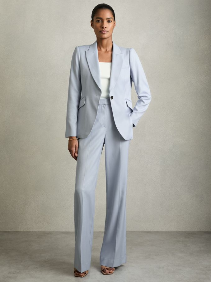 Wide-Leg Tailored Trousers in Blue (AP6932) | US$285