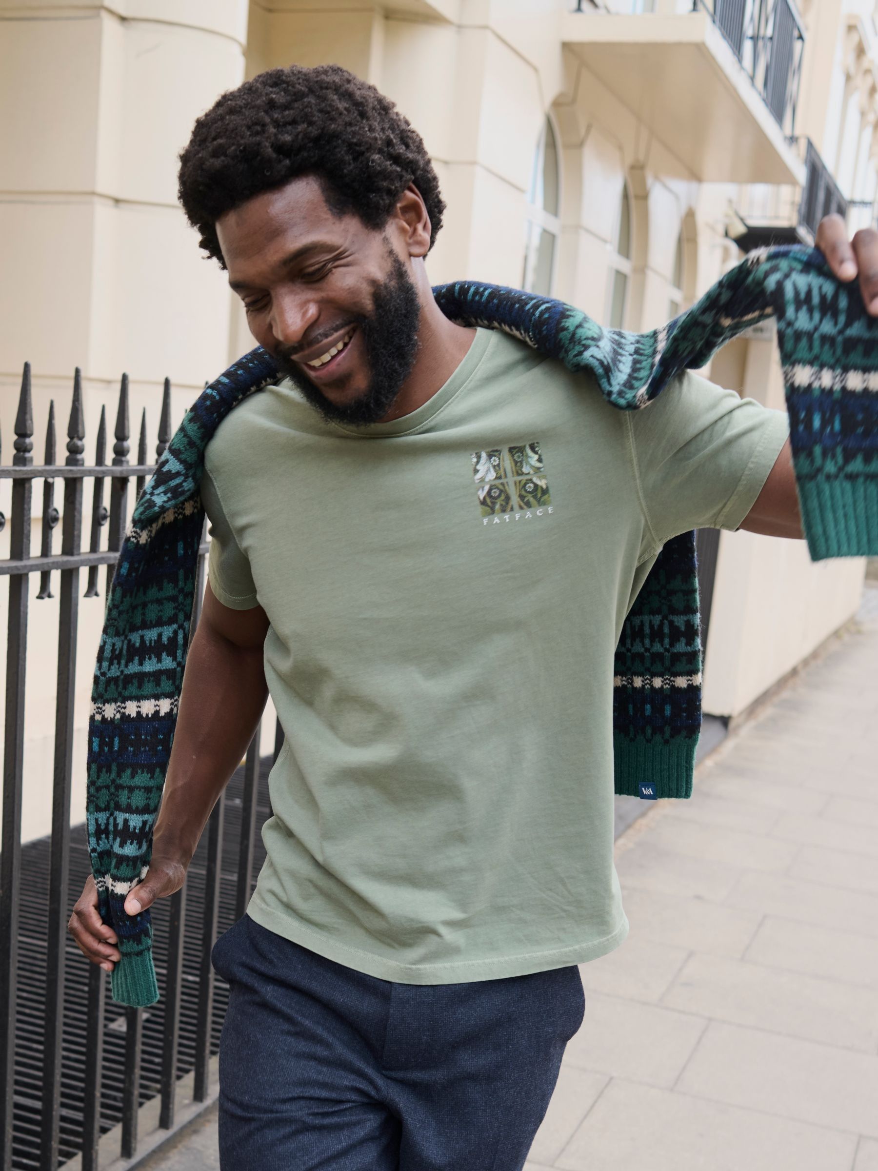 Sage Green Tile Panel Graphic T-Shirt (AP6987) | €38.50