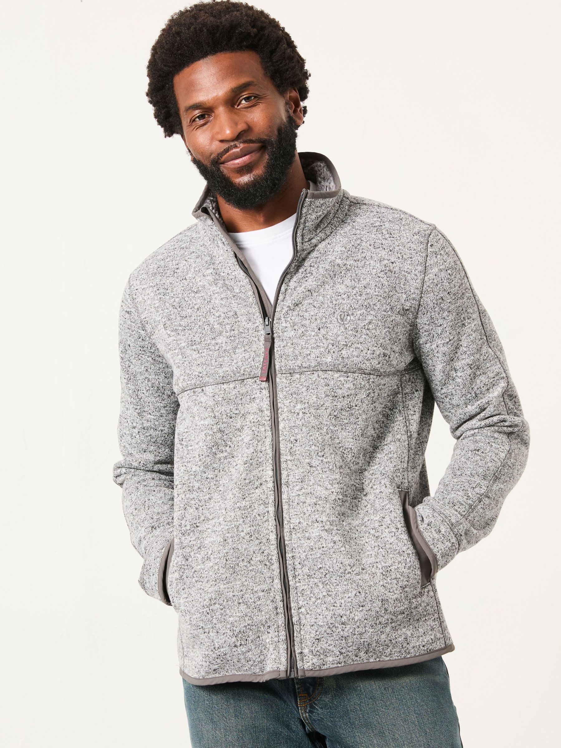 Haxby Grey Zip Through Sweat (AP7004) | €85.50