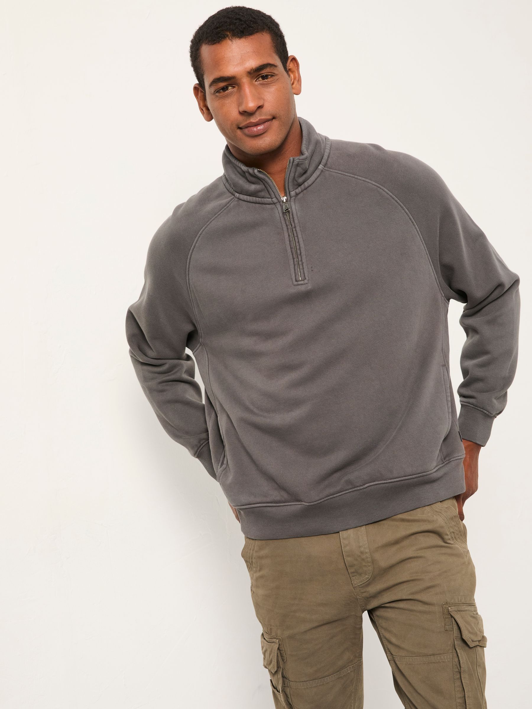 Brooke Grey Half Neck Sweat Top (AP7033) | €72.50