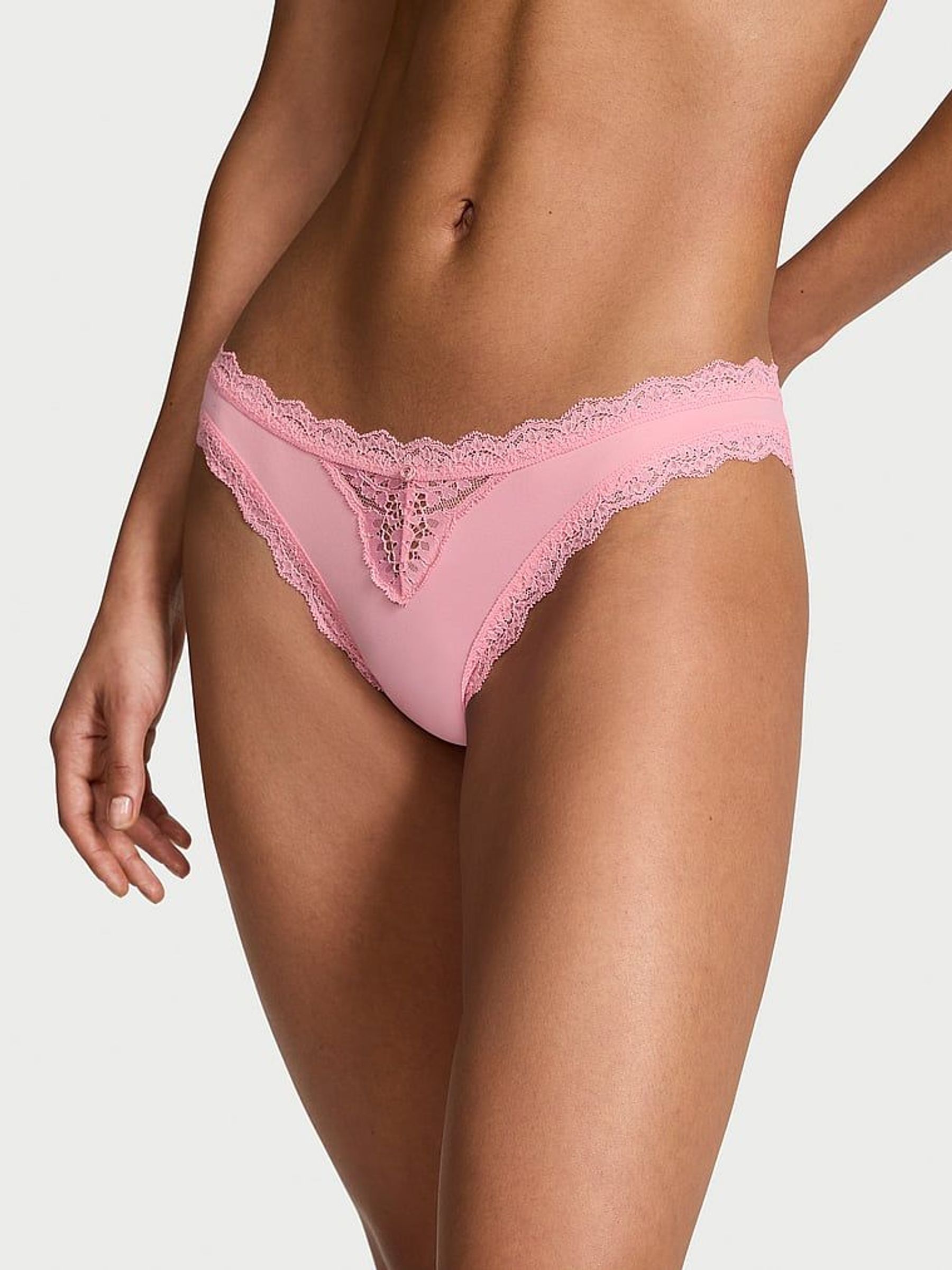 Pink Hope Lace Trim Bikini Knickers (AP7418) | €15.50