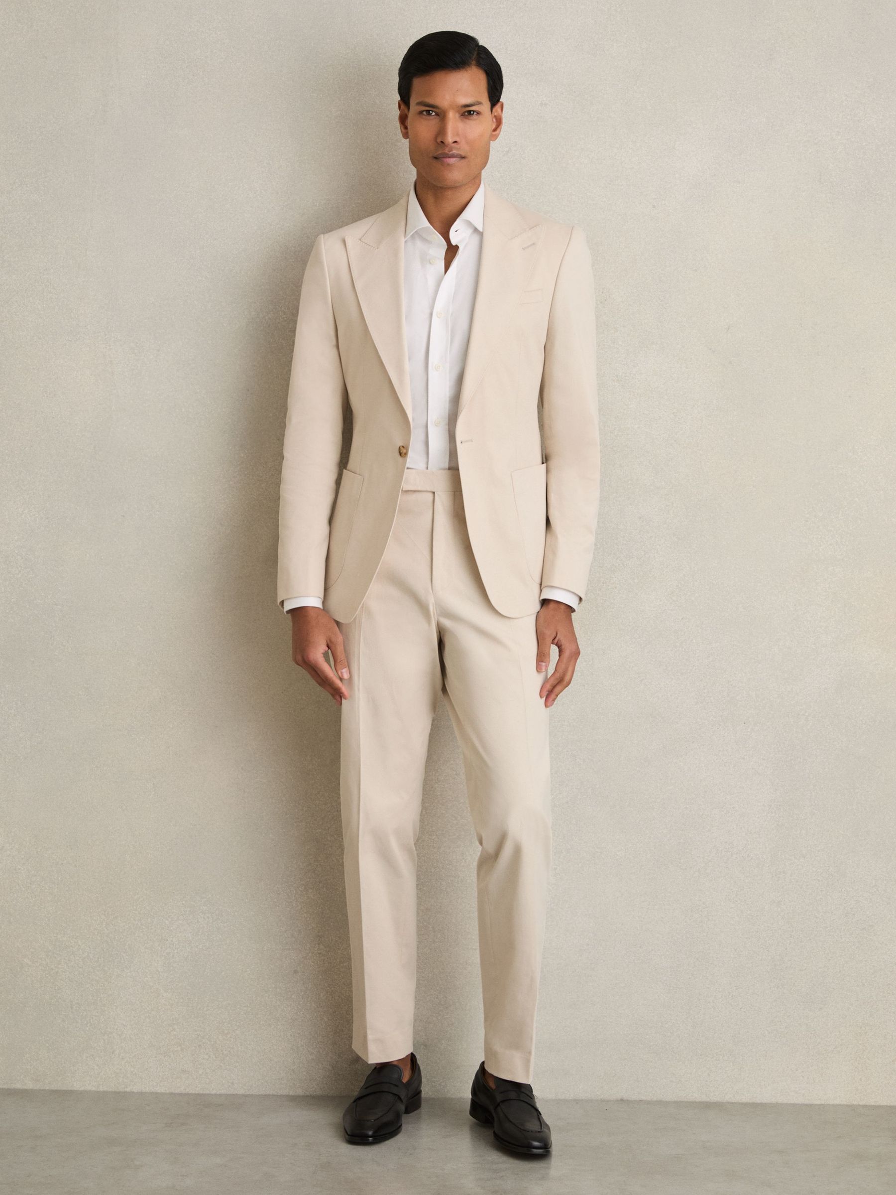 Slim-Fit Single-Breasted Suit Blazer in Stone (AP8487) | €470