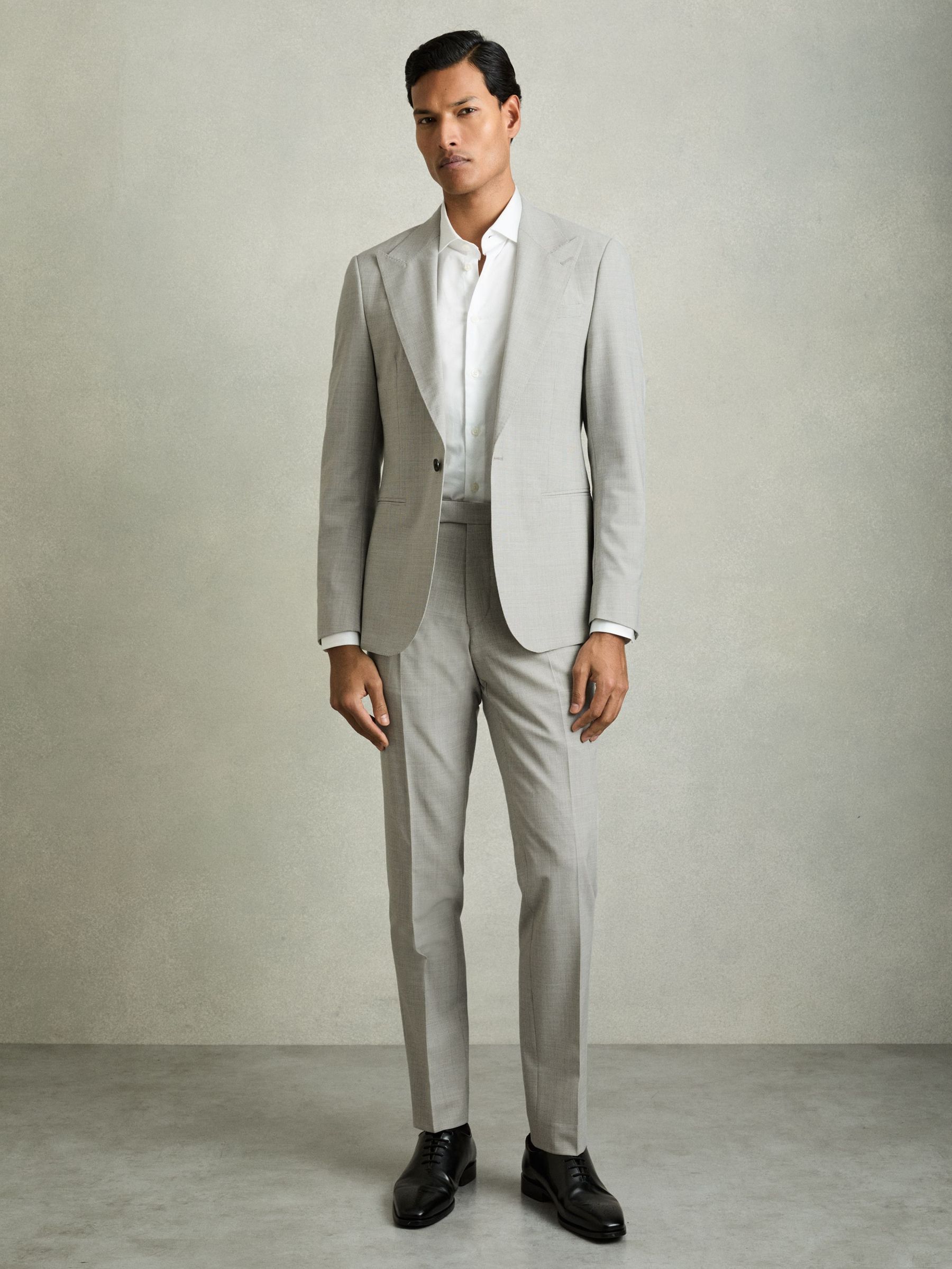 Puppytooth-Check Suit Trousers Slim-Fit in Grey (AP8525) | €230