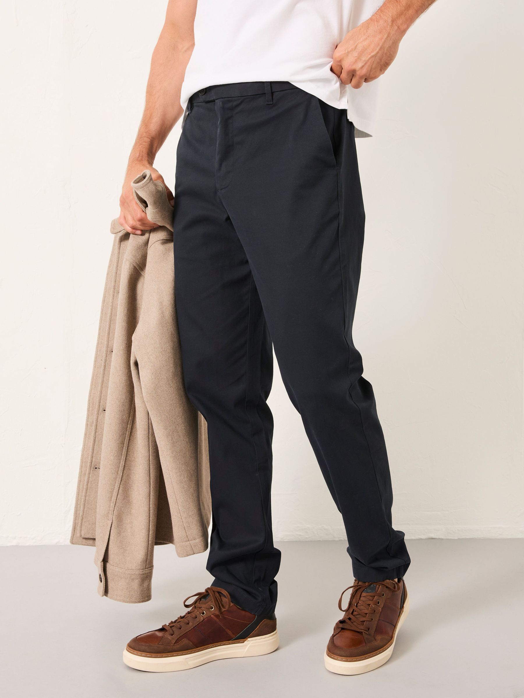 Bosbury Dark Navy Tailored Fit Smart Chino Trousers (AR2349) | $90