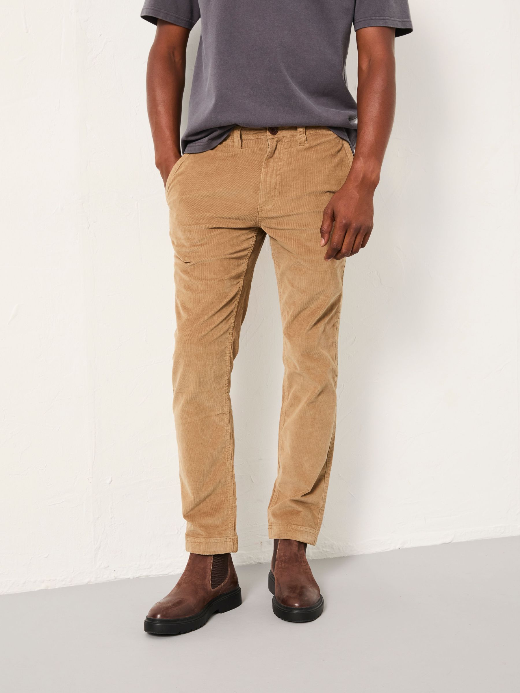 Natural Straight Cord Chino Trousers (AR2357) | €72.50