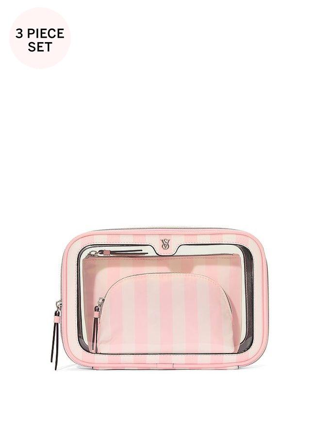 Iconic Stripe Pink Travel Trio Makeup Bag (AR3655) | €40