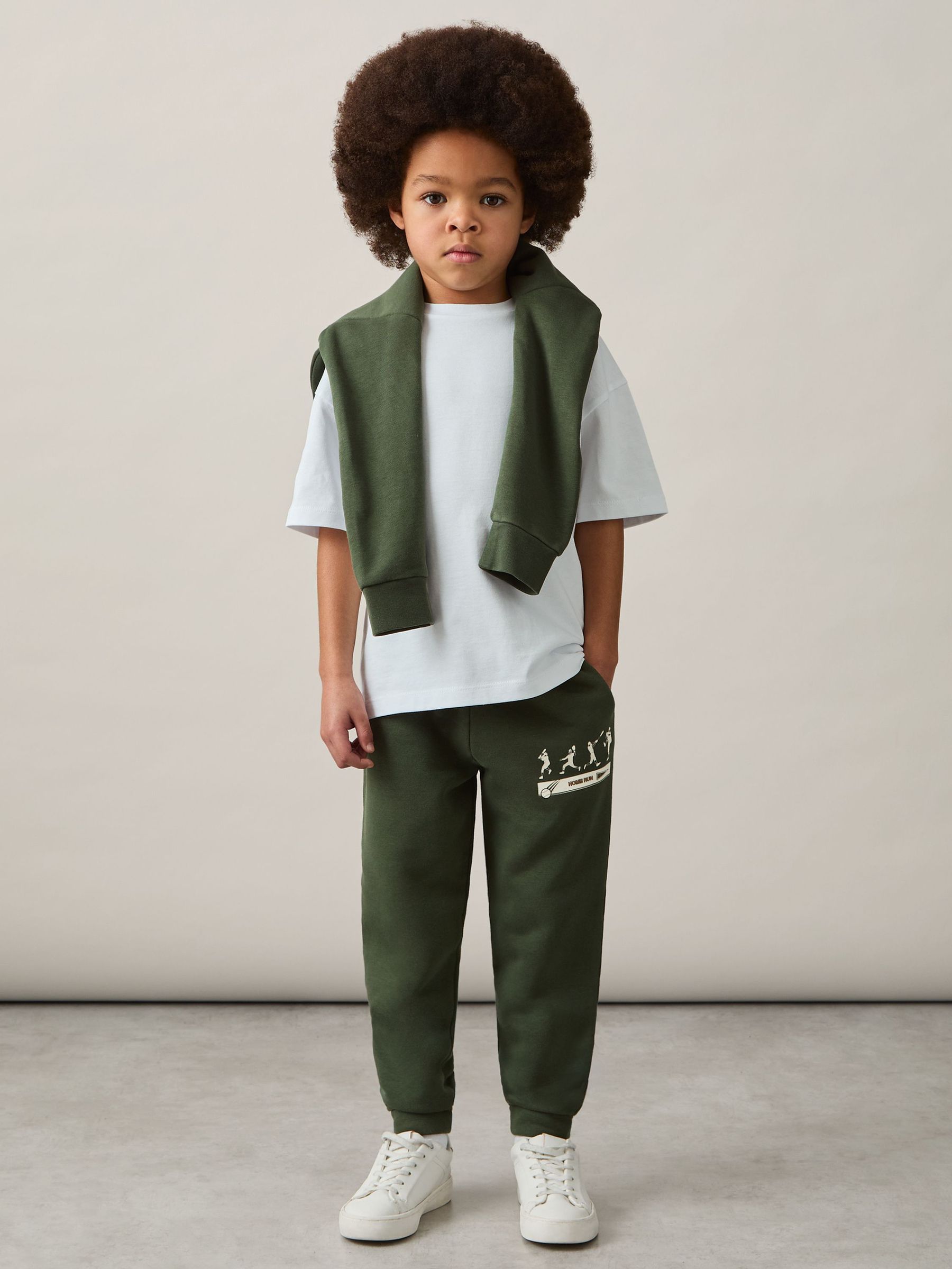 3-9 yrs Varsity League Oversized Joggers Cotton-Blend in Pine Green (AR3825) | €45