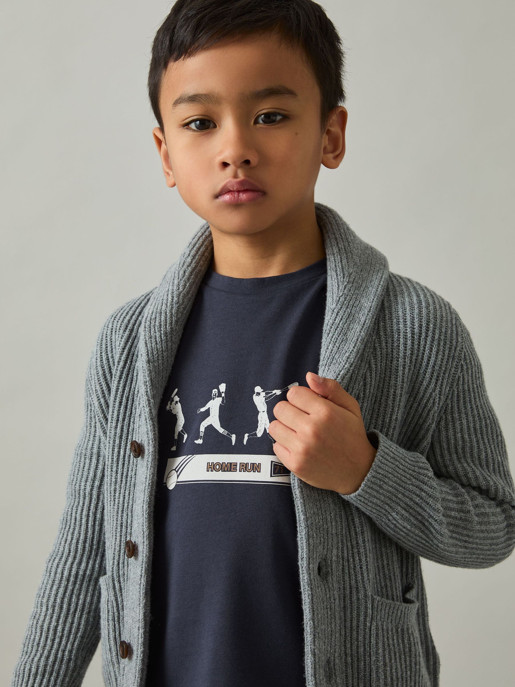 9-13 yrs Cotton Varsity League Oversize T-Shirt in Petrol Blue (AR3830) | 125 SAR