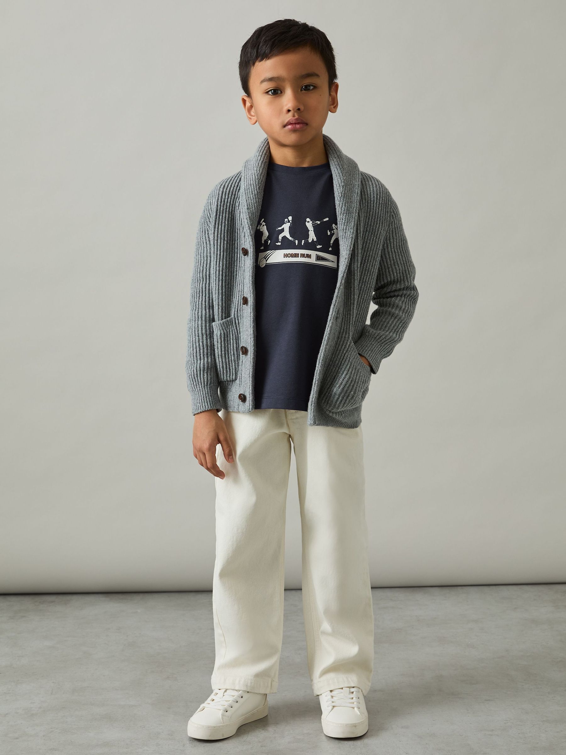 3-9 yrs Cotton Varsity League Oversize T-Shirt in Petrol Blue (AR3852) | 105 SAR